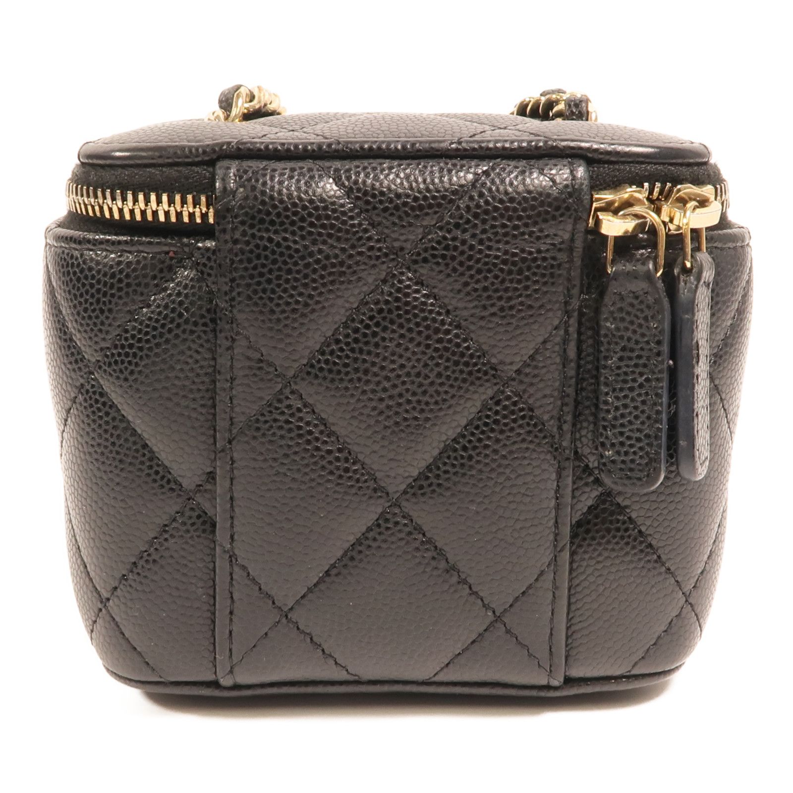 Black Caviar Vanity Case with Chain — view 2