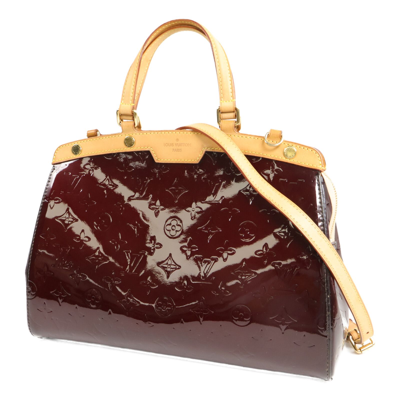 Vernis Brea Mm Hand-ground Shoulder Bag Red Burgendy 2way Shoulder Bag M 91690 — view 3