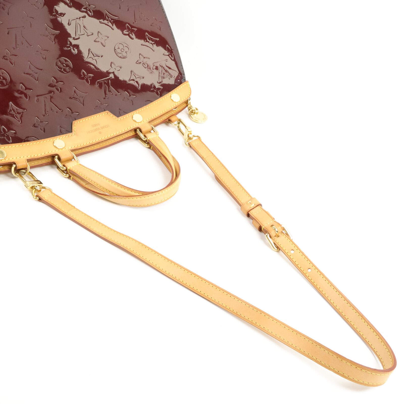 Vernis Brea Mm Hand-ground Shoulder Bag Red Burgendy 2way Shoulder Bag M 91690 — view 8