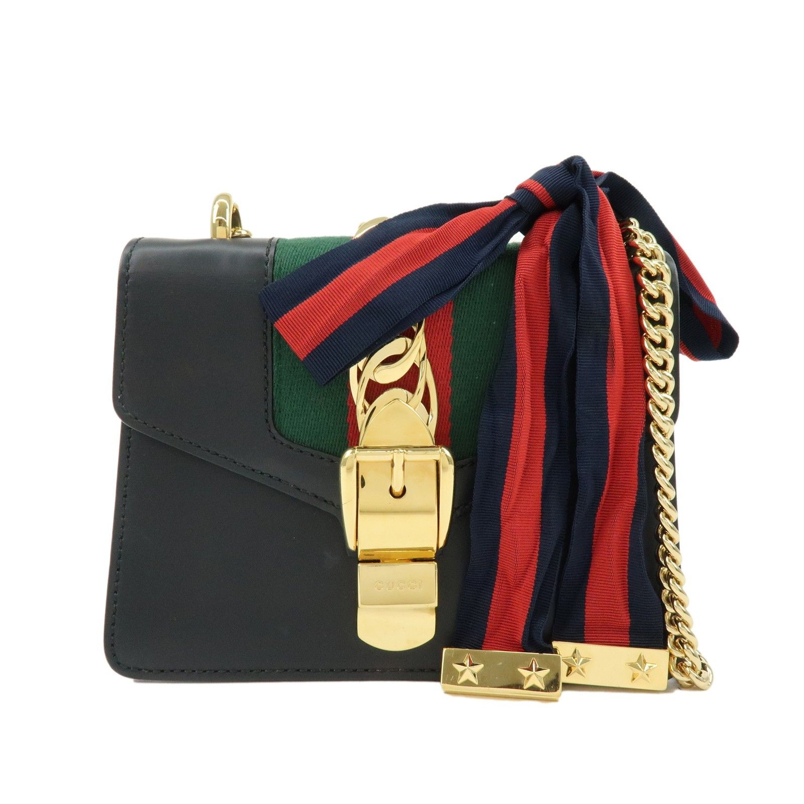 Calfskin Mini Sylvie Shoulder Bag Black