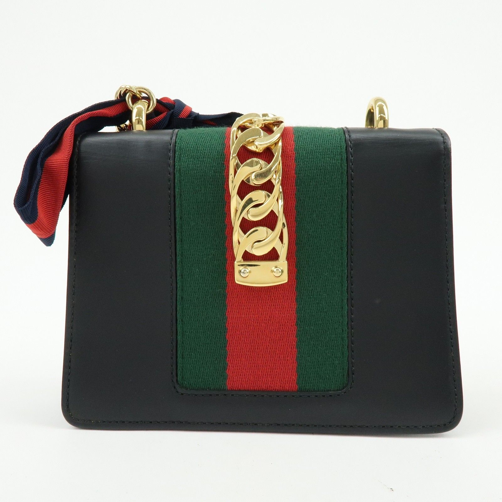 Calfskin Mini Sylvie Shoulder Bag Black — view 2