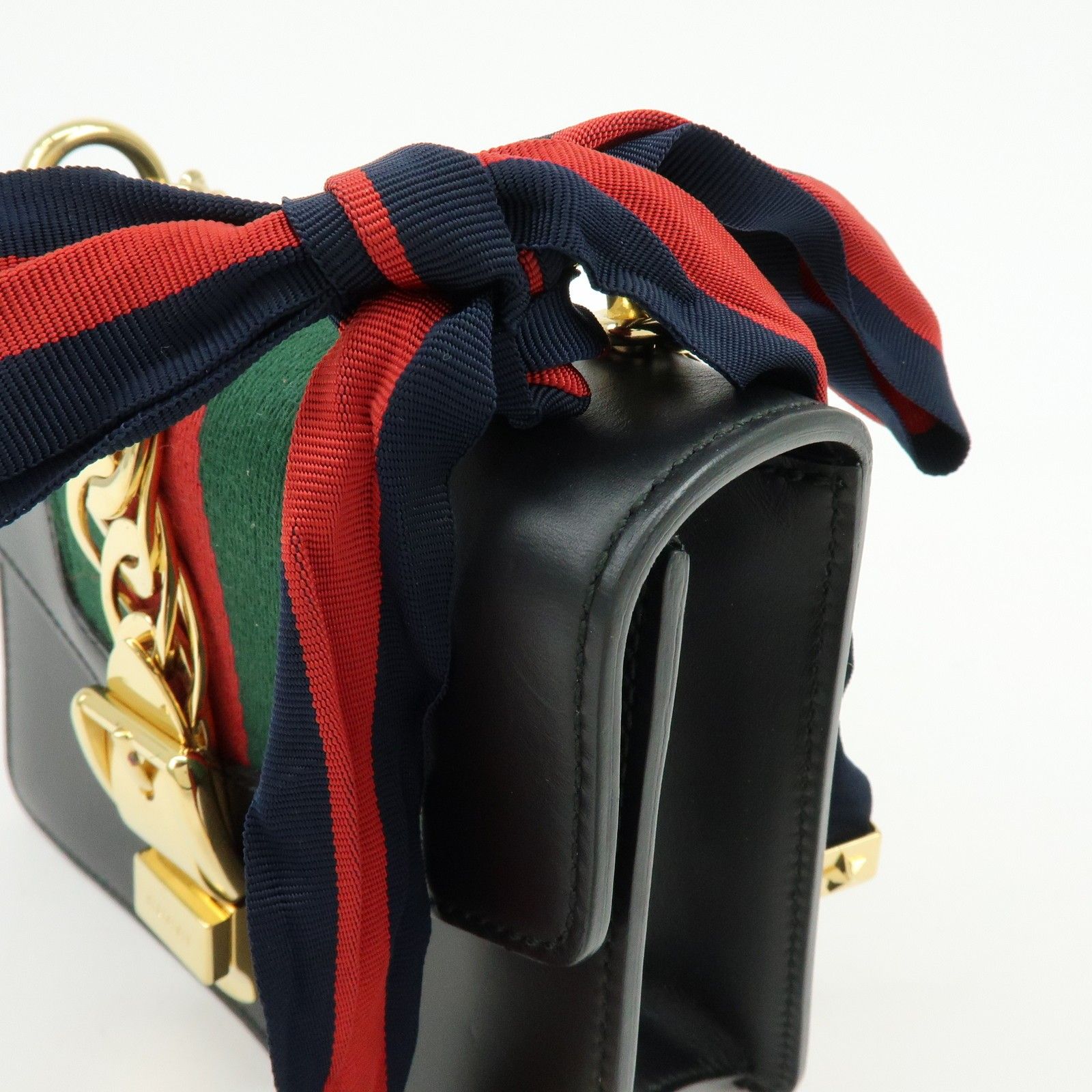 Calfskin Mini Sylvie Shoulder Bag Black — view 13