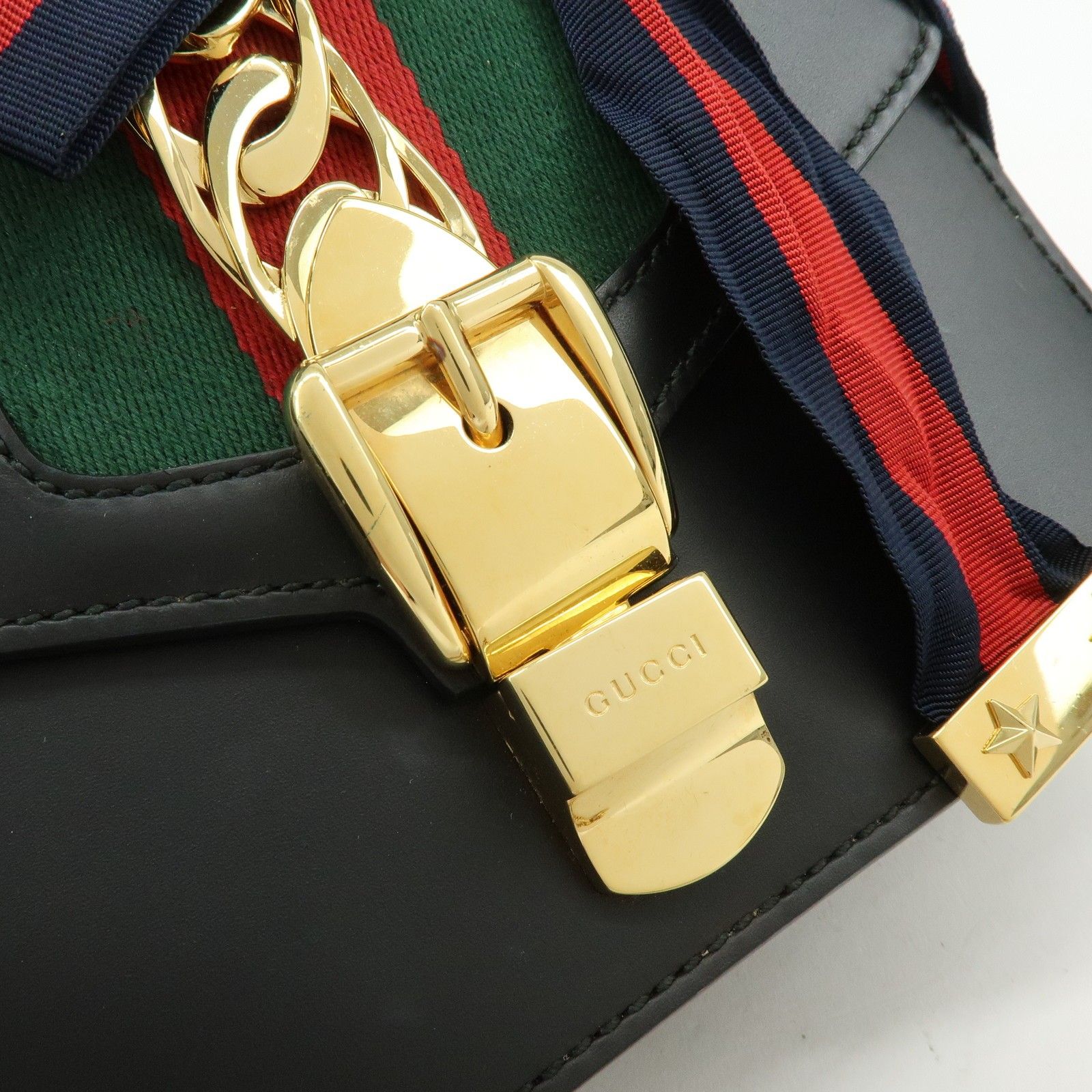 Calfskin Mini Sylvie Shoulder Bag Black — view 16
