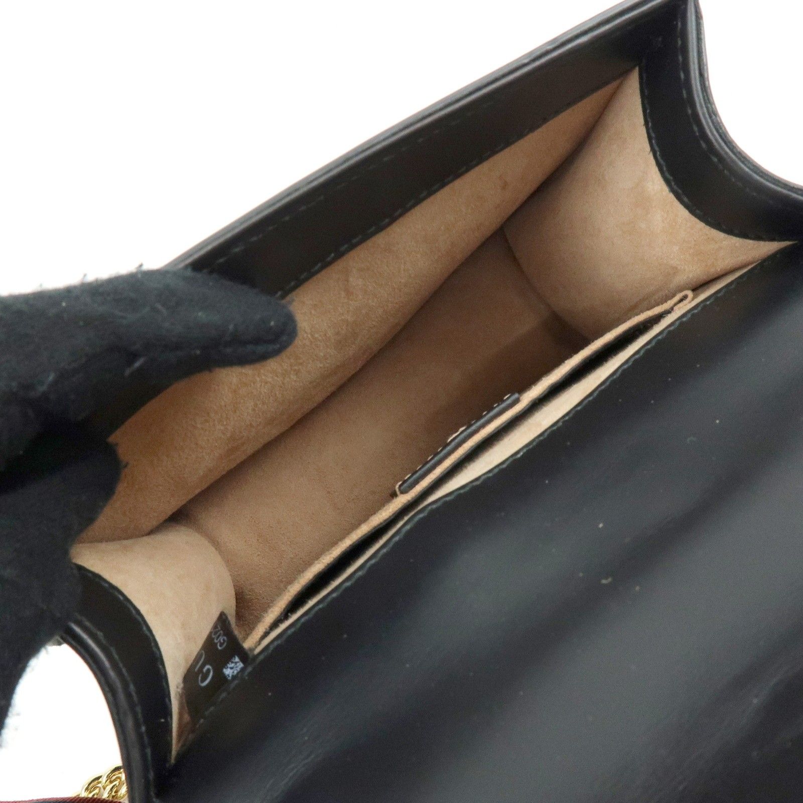 Calfskin Mini Sylvie Shoulder Bag Black — view 22
