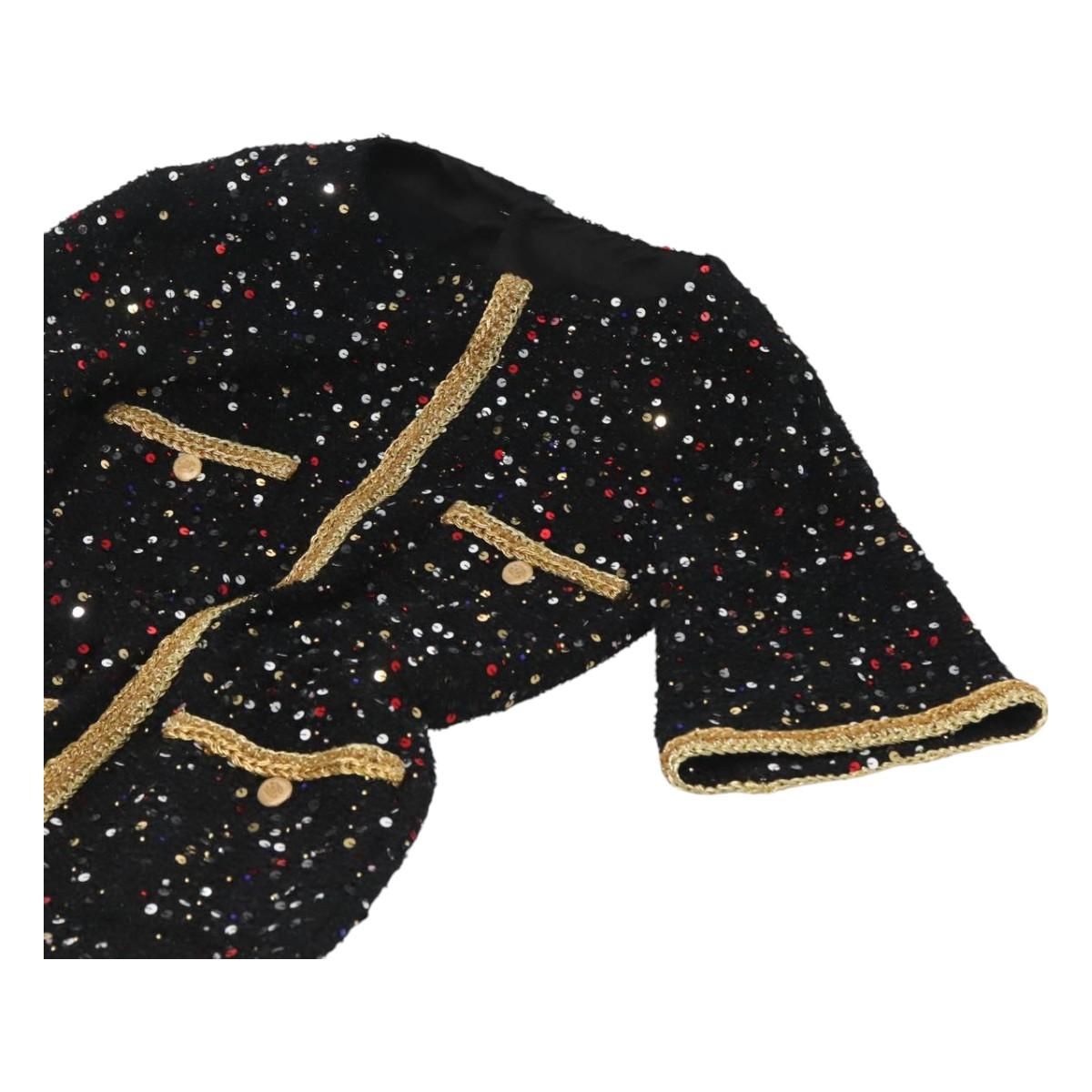 One Piece Shirt Tweed Black Cc Auth — view 3
