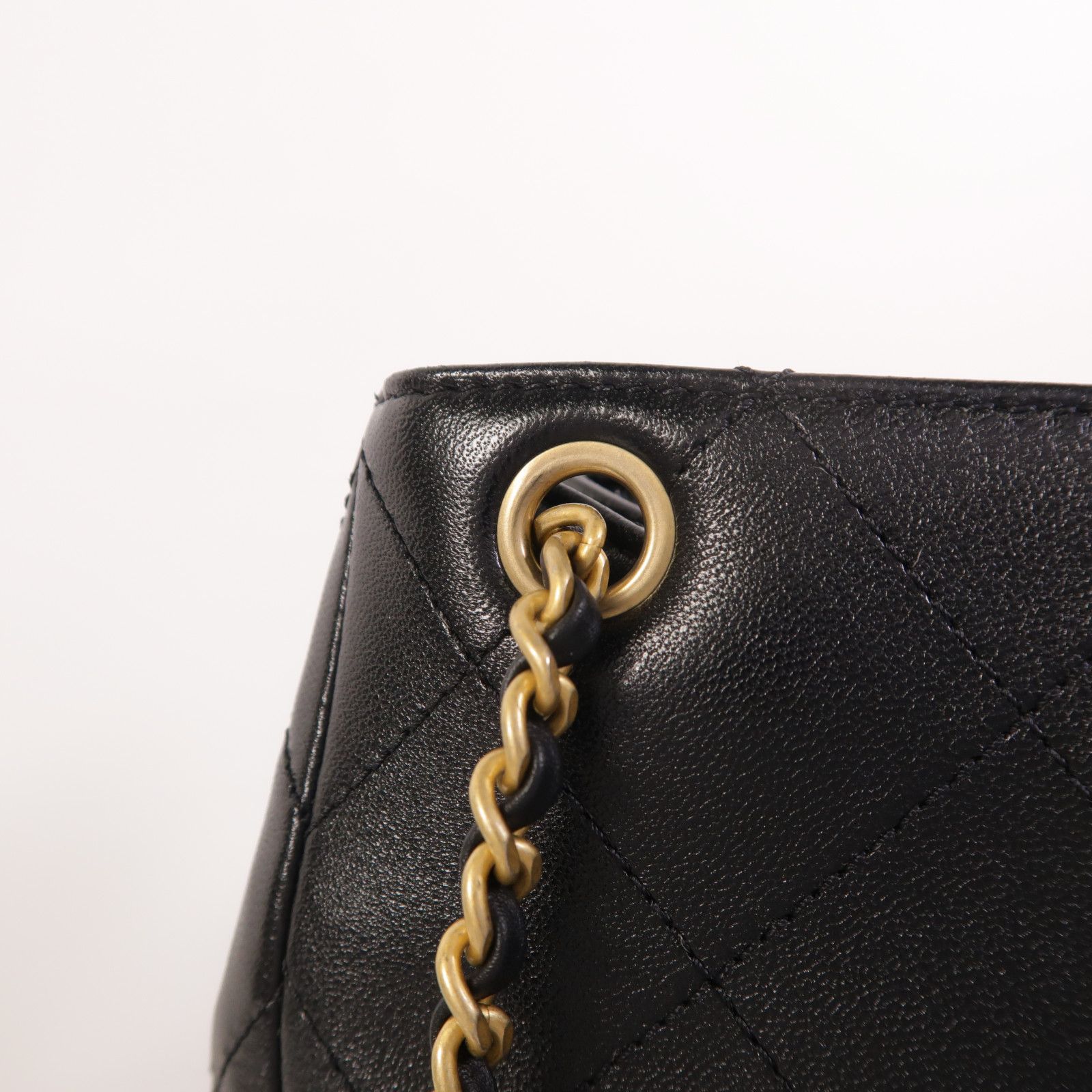 Shiny Lambskin Quilted Double Pocket Backpack 25C — view 19