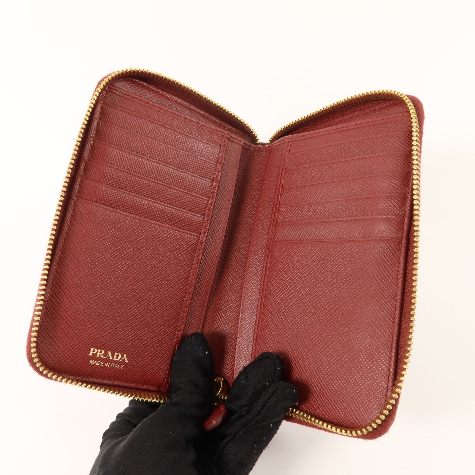 Saffiano Metal Zip Around Wallet — view 5