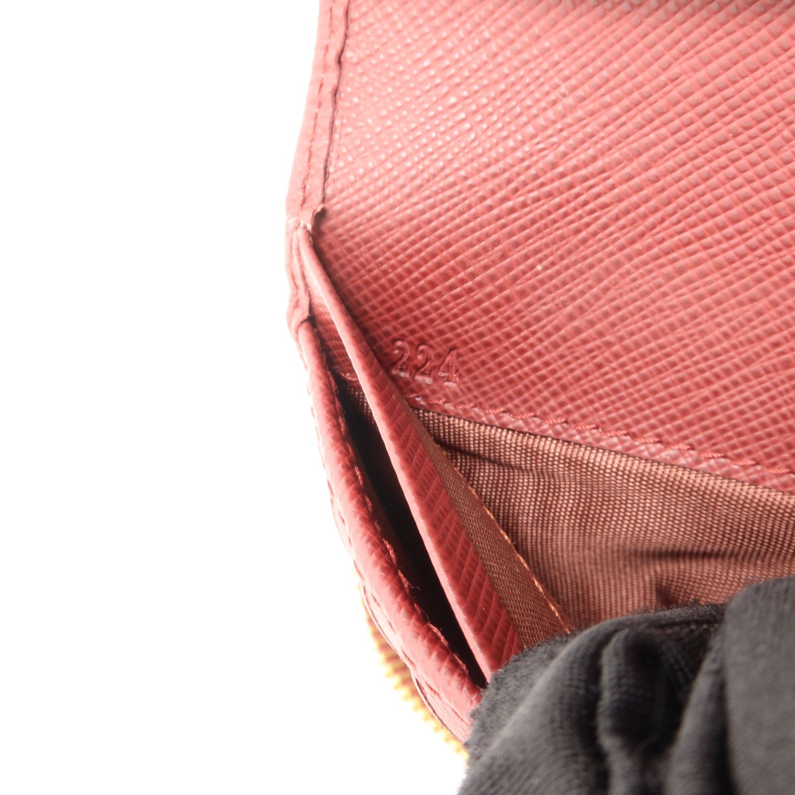 Saffiano Metal Zip Around Wallet — view 8