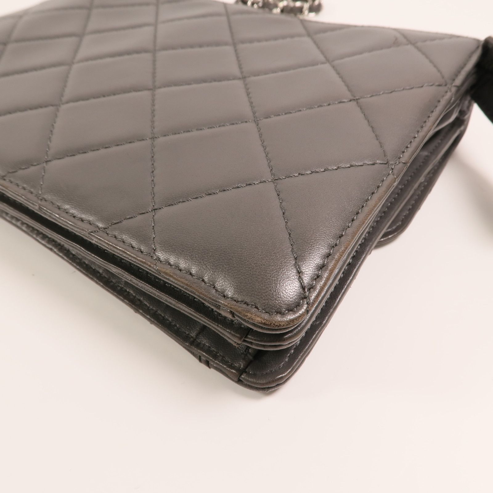 Gray Lambskin Square Reissue Flap — view 13