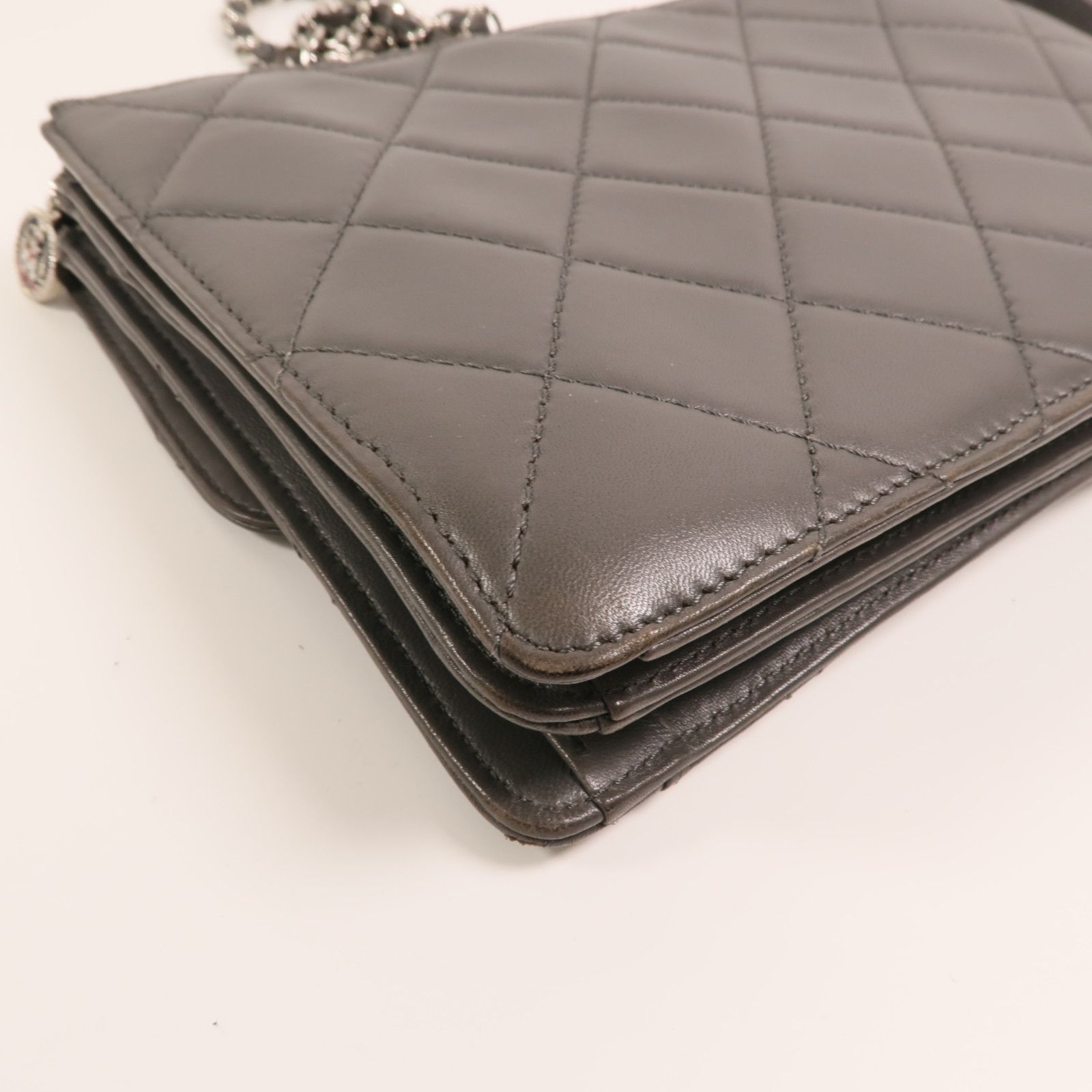 Gray Lambskin Square Reissue Flap — view 14
