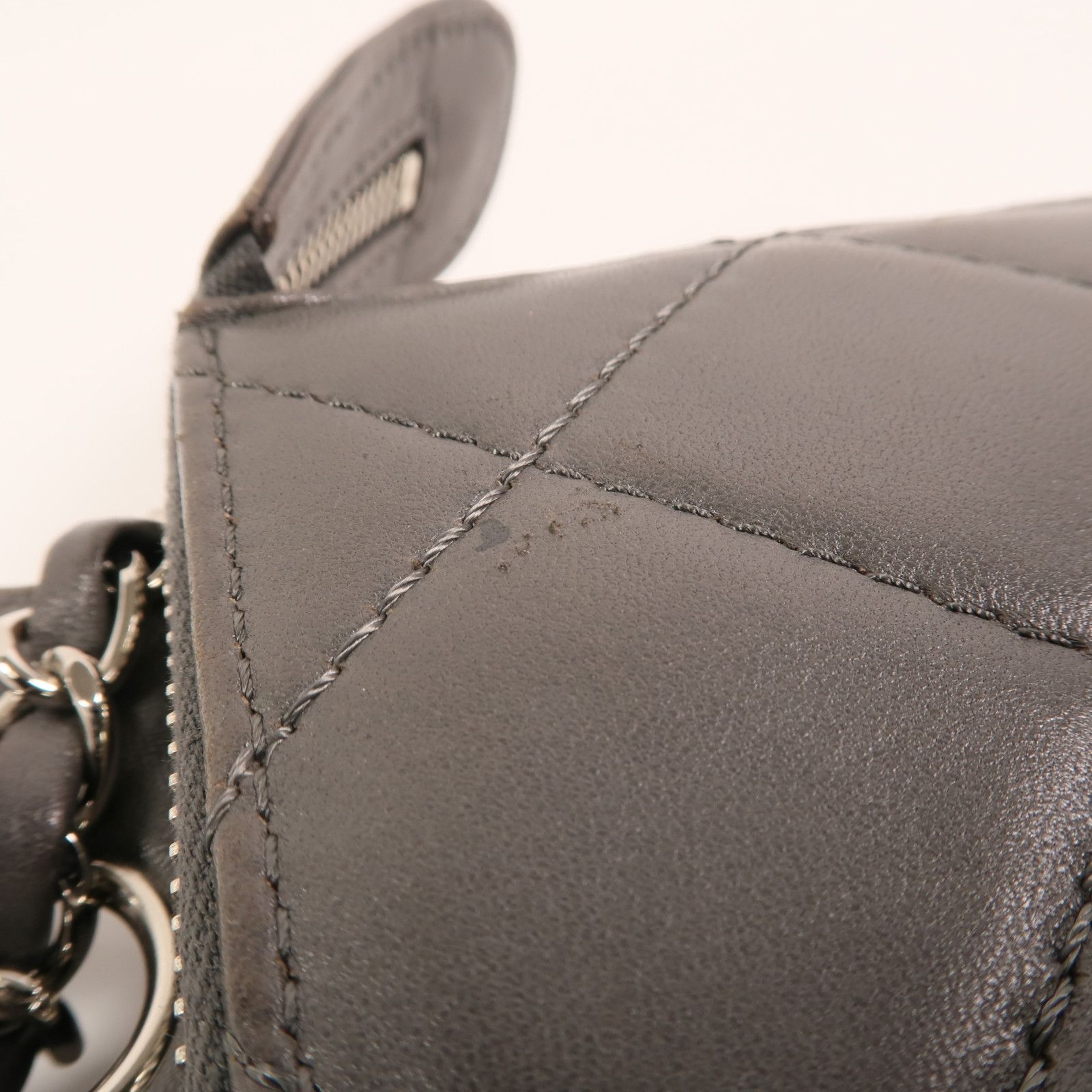 Gray Lambskin Square Reissue Flap — view 17