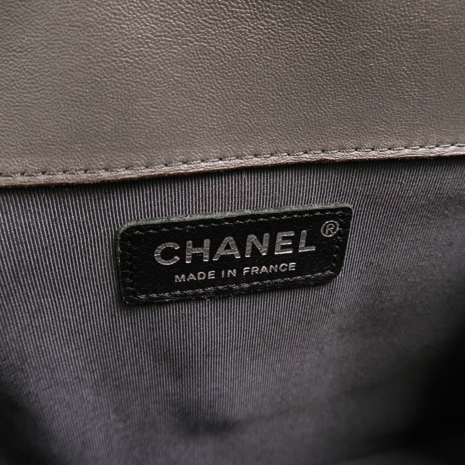 Gray Lambskin Square Reissue Flap — view 6
