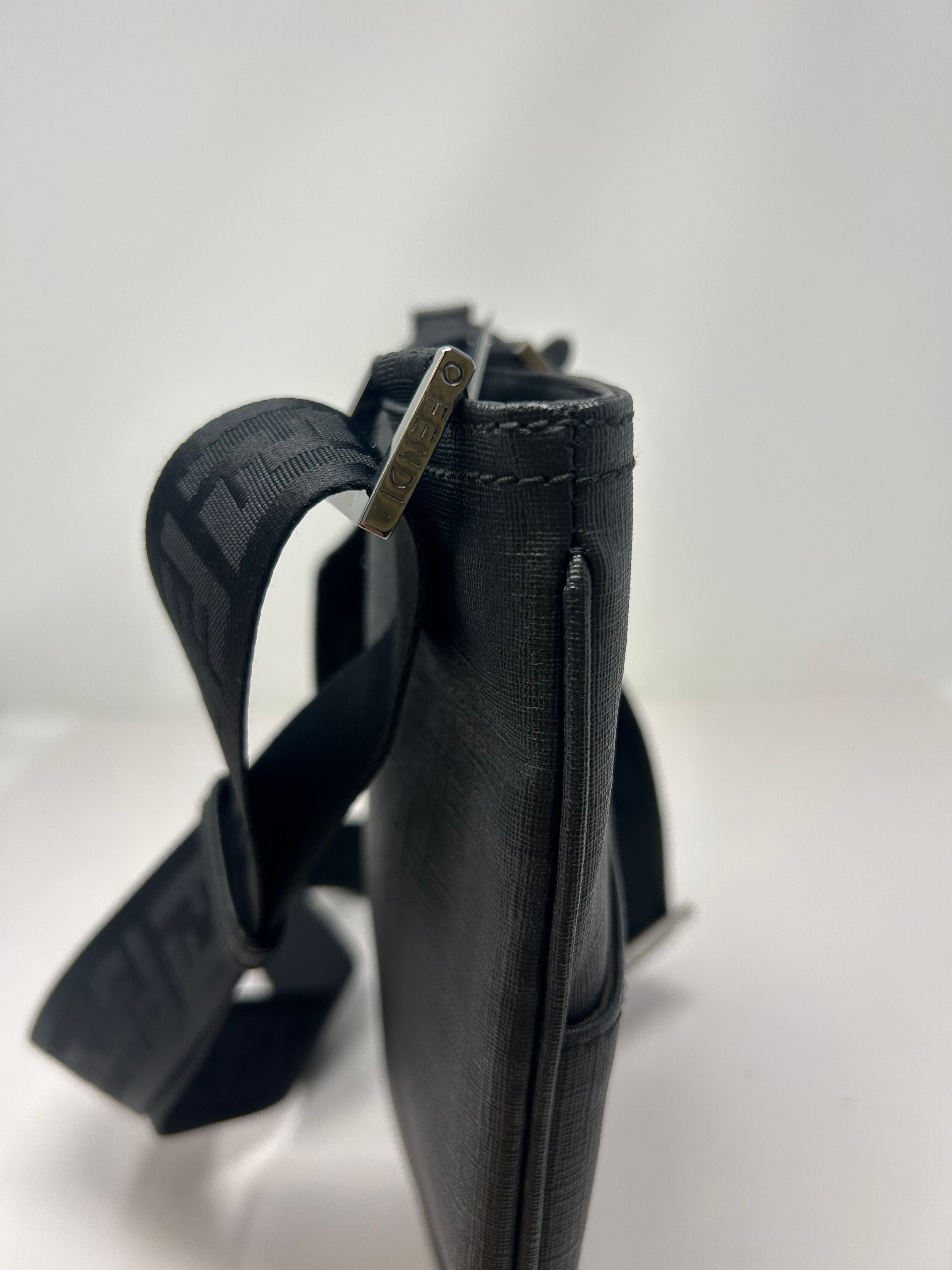Crossbody Bag Black, Zucca Coated Canvas — view 3