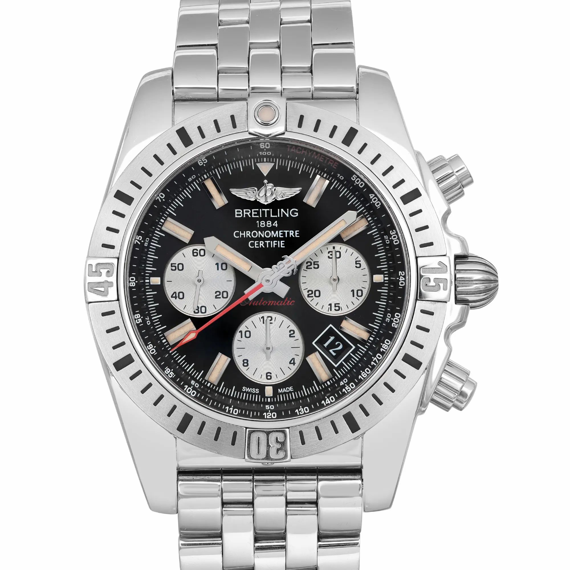 Chronomat 44 Airborne Steel Black Dial Men Watch AB01154G/BD13-375A — view 2