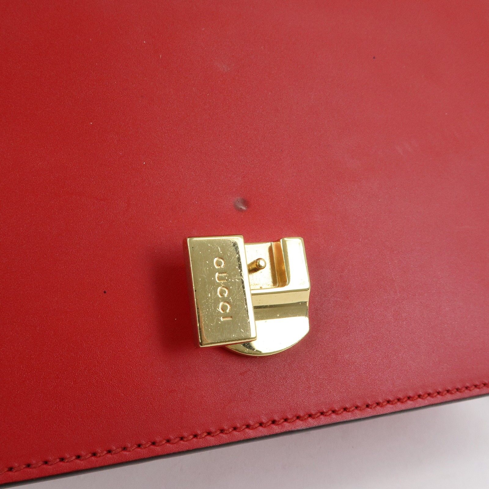 Sylvie Sherry Leather Shoulder Bag Red Ribbon Red 421882 — view 19