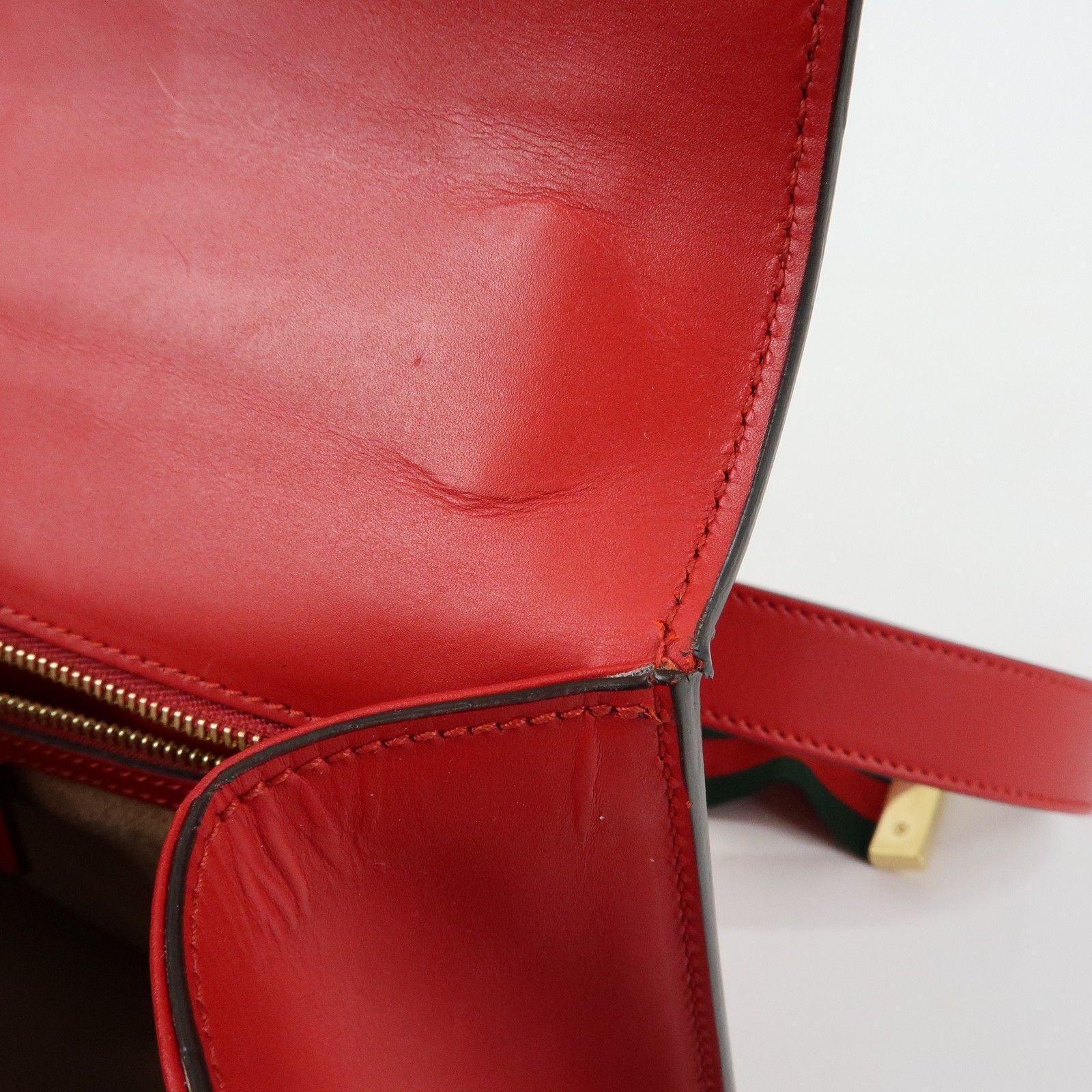 Sylvie Sherry Leather Shoulder Bag Red Ribbon Red 421882 — view 21