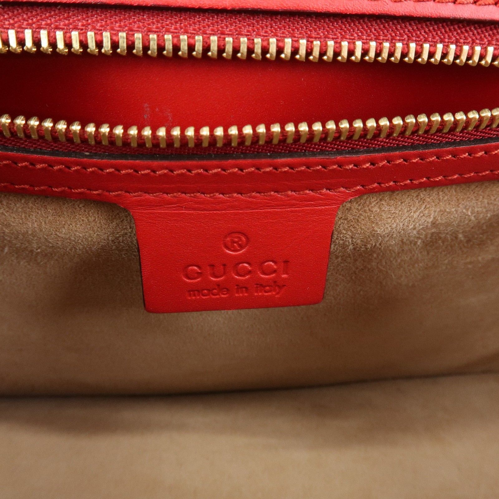 Sylvie Sherry Leather Shoulder Bag Red Ribbon Red 421882 — view 23