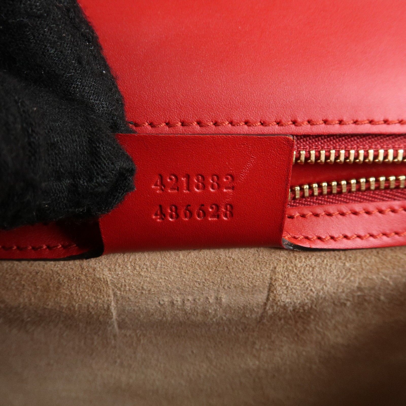 Sylvie Sherry Leather Shoulder Bag Red Ribbon Red 421882 — view 24