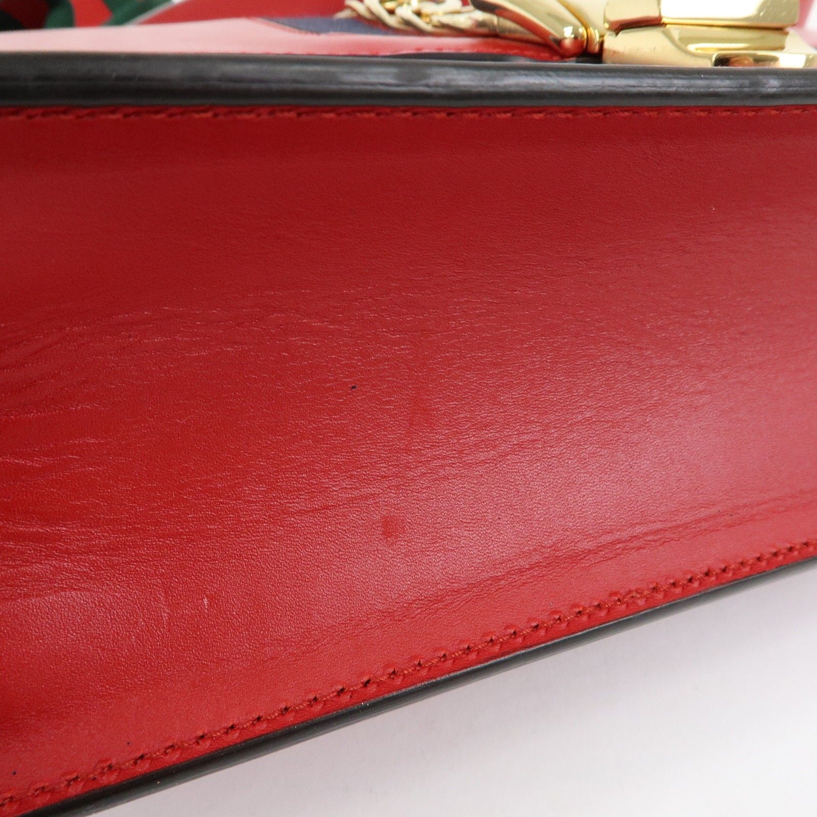Sylvie Sherry Leather Shoulder Bag Red Ribbon Red 421882 — view 6