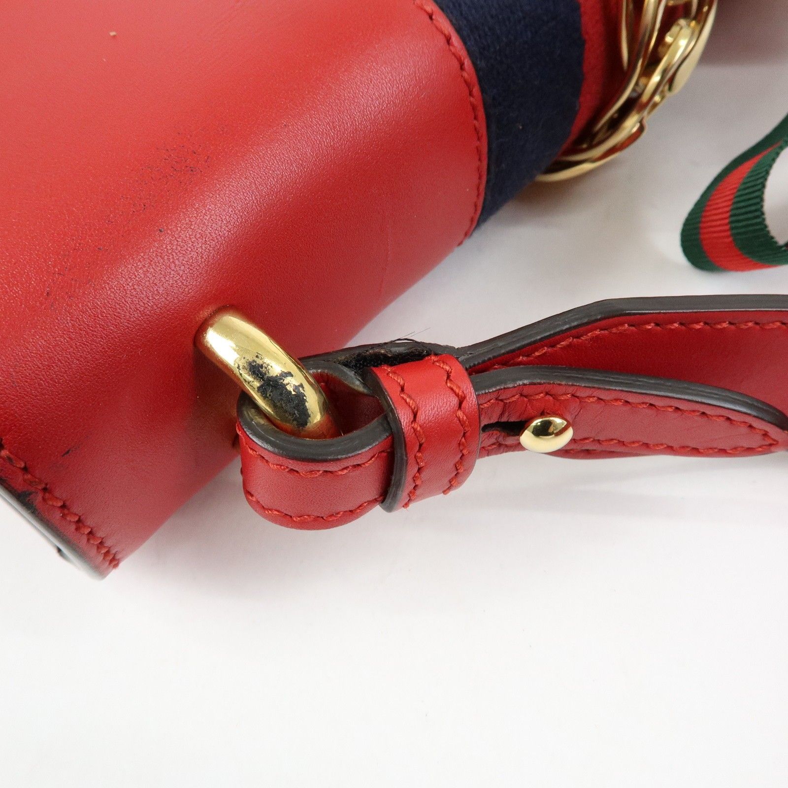 Sylvie Sherry Leather Shoulder Bag Red Ribbon Red 421882 — view 9