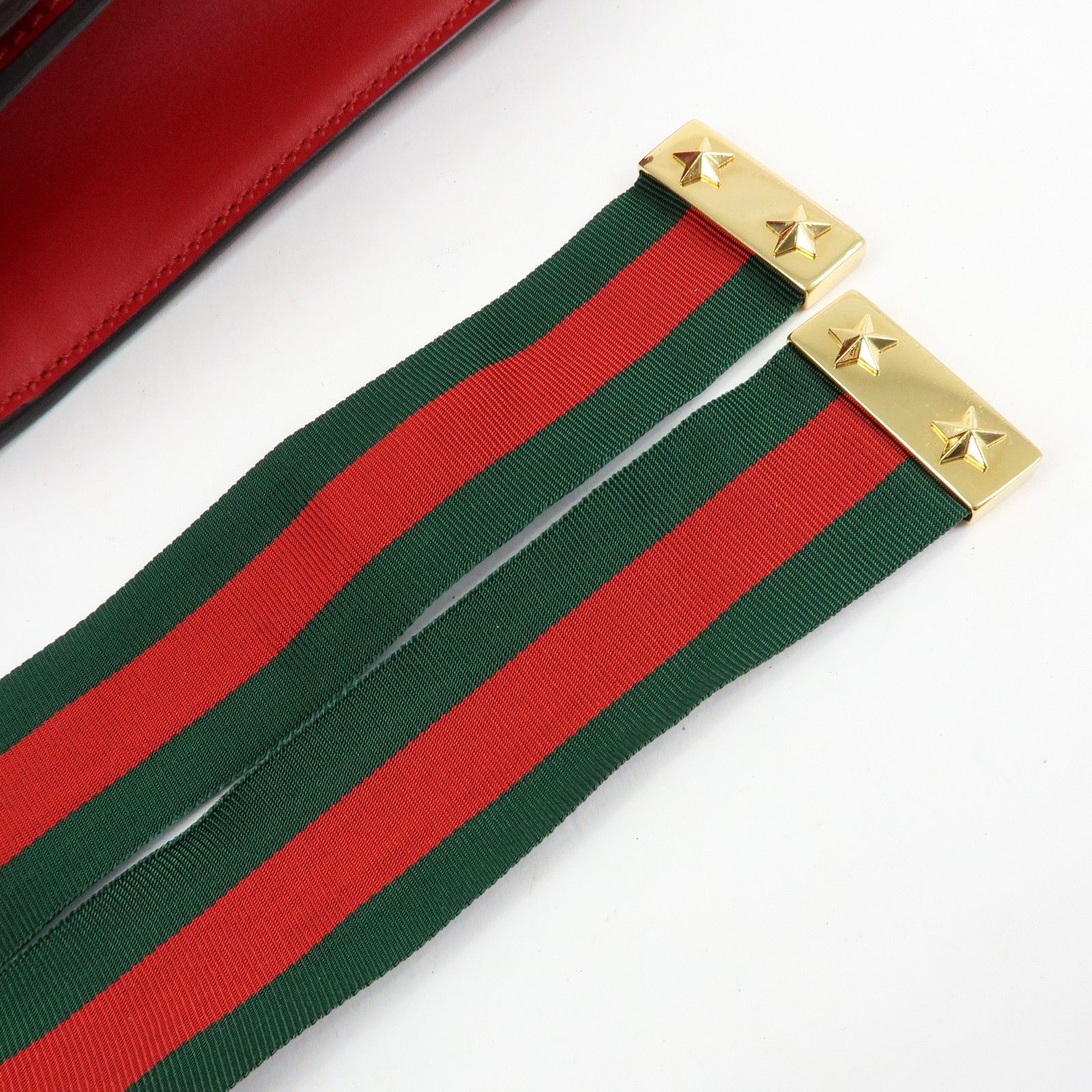 Sylvie Sherry Leather Shoulder Bag Red Ribbon Red 421882 — view 10