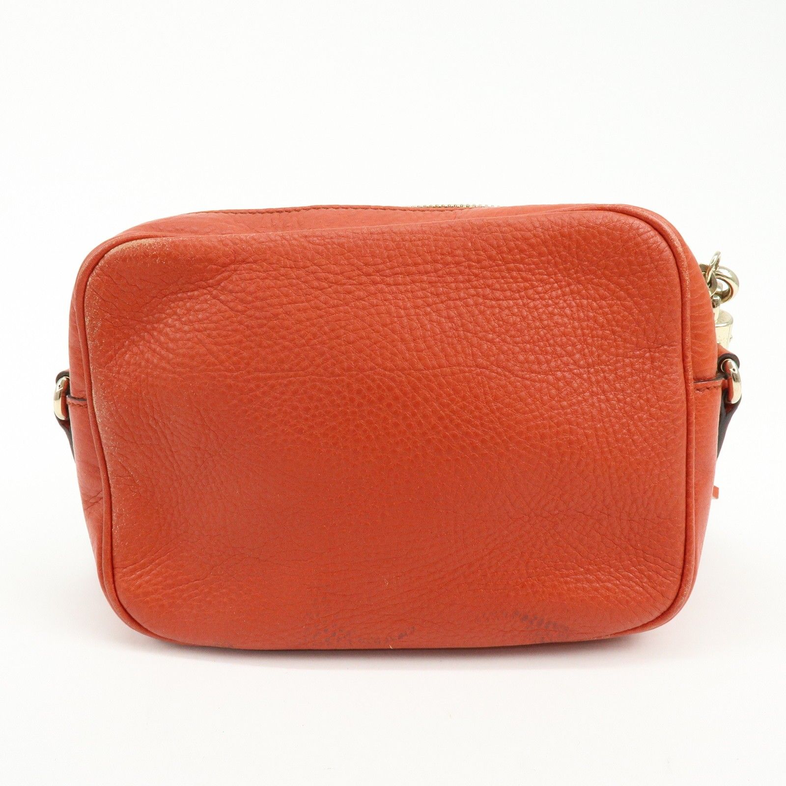 SOHO Interlocking G Leather Chain Shoulder Bag Orange 308364 — view 2