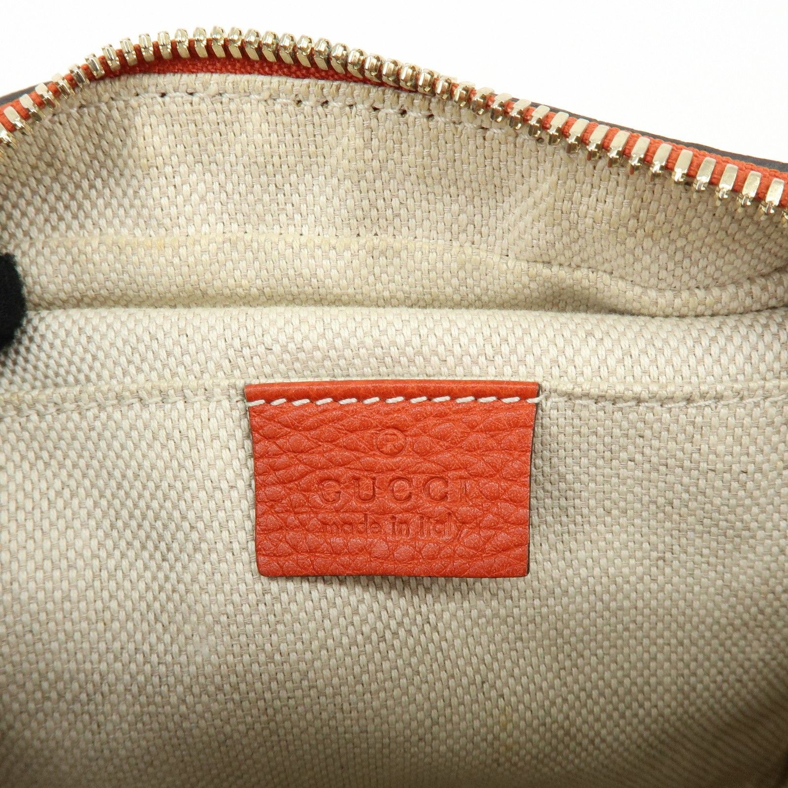 SOHO Interlocking G Leather Chain Shoulder Bag Orange 308364 — view 23