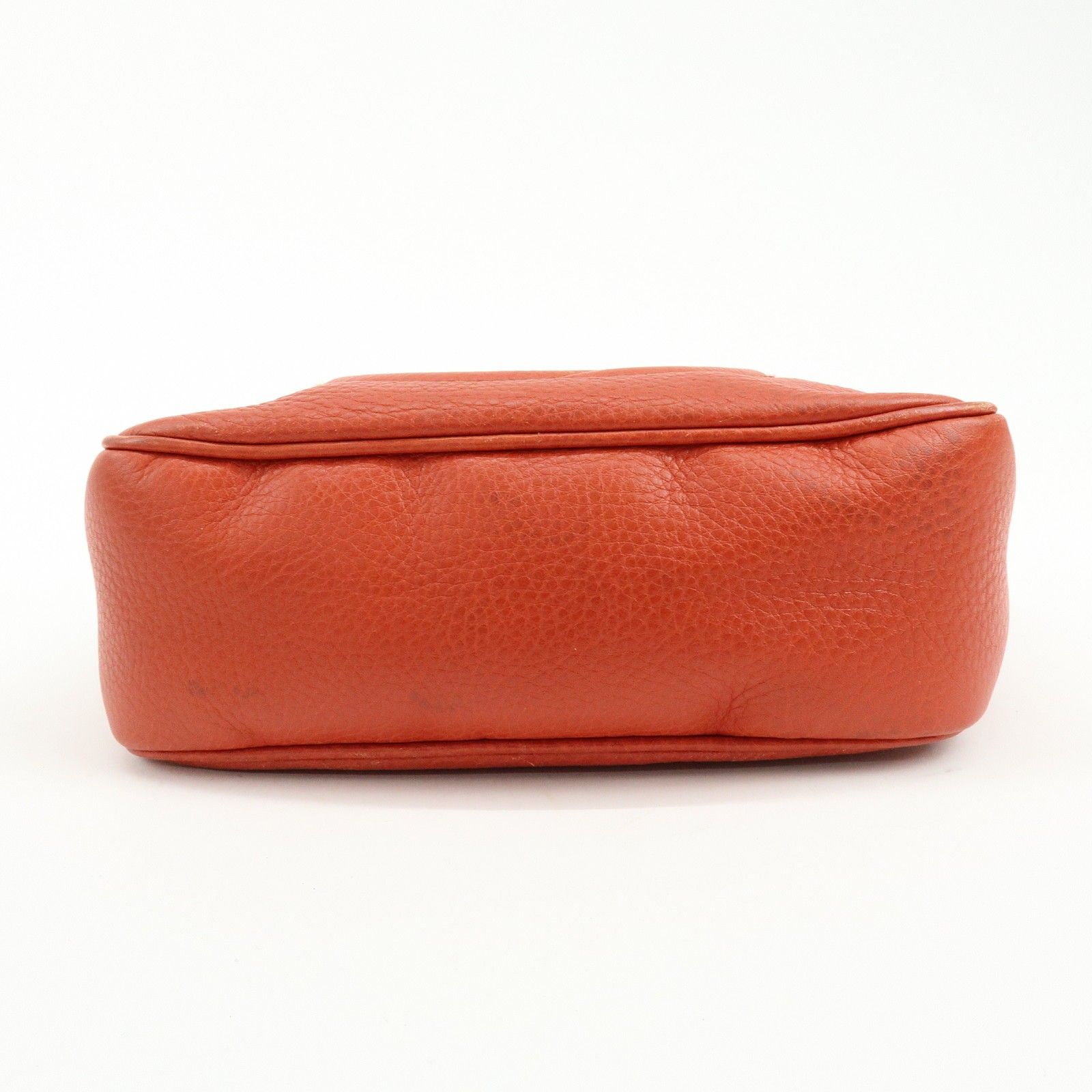SOHO Interlocking G Leather Chain Shoulder Bag Orange 308364 — view 5