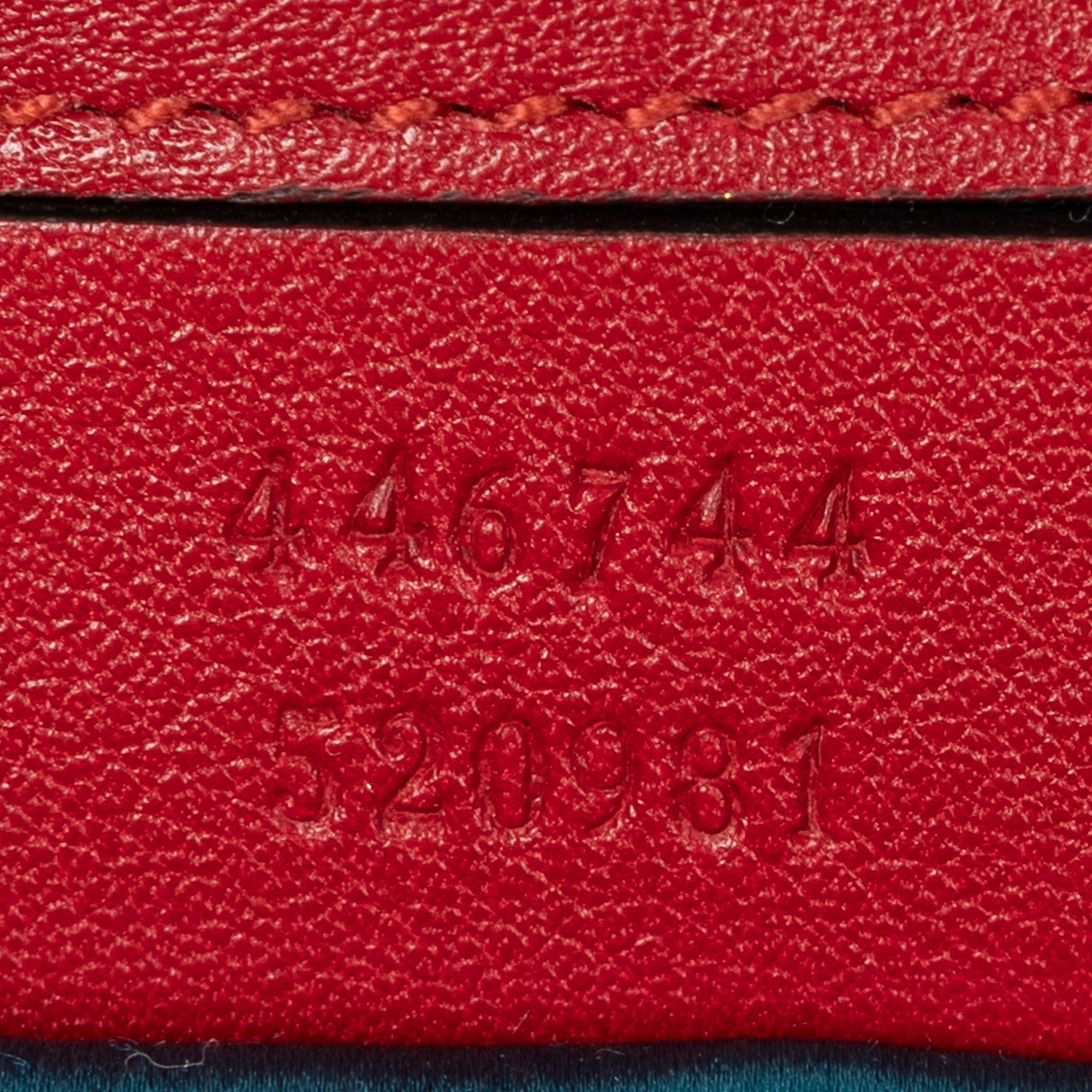 Mini GG Marmont Chain Crossbody Red Quilted Velvet Canvas Gold — view 10