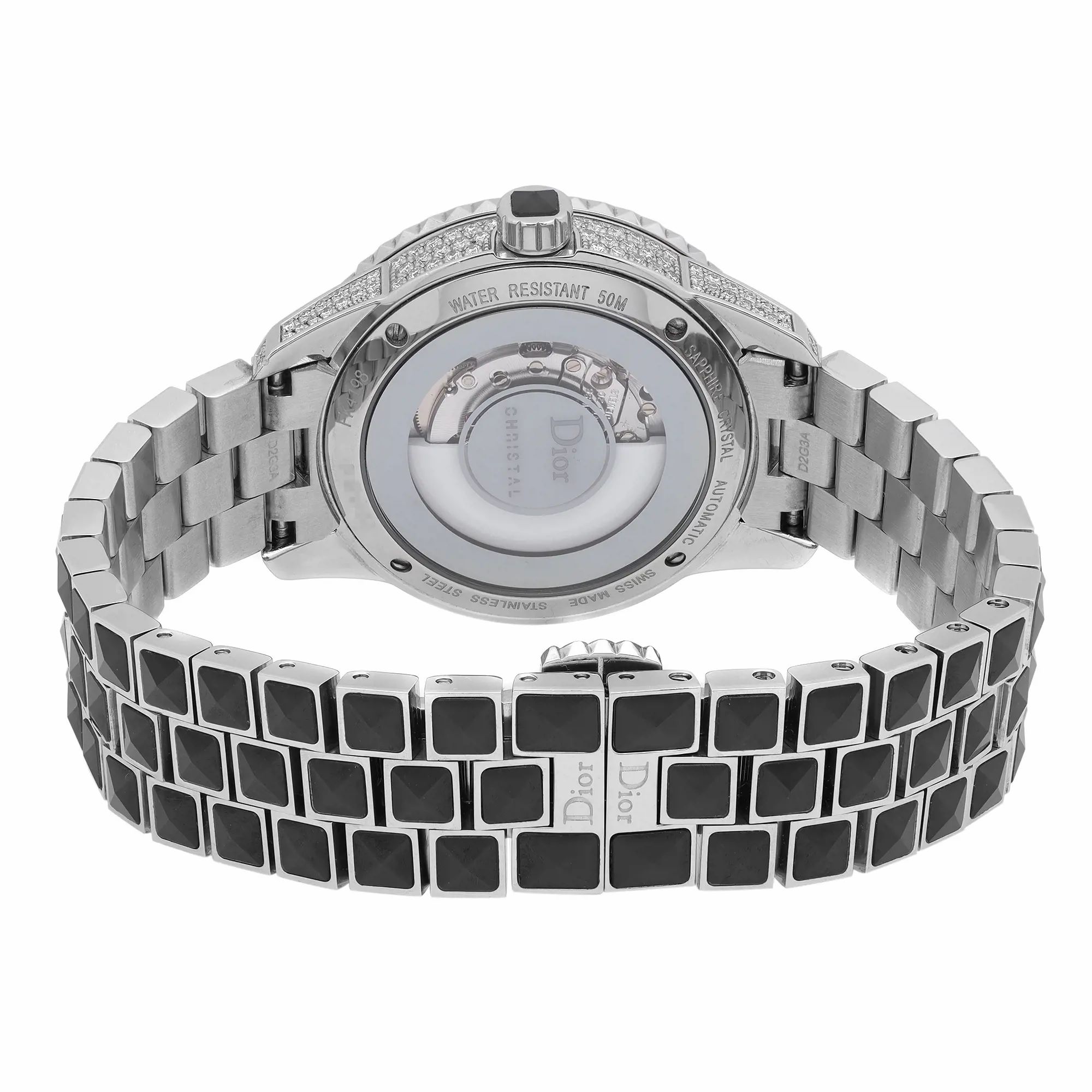 Christal 33mm Steel Ceramic Diamond Black Dial Automatic Watch CD113513M001 — view 5