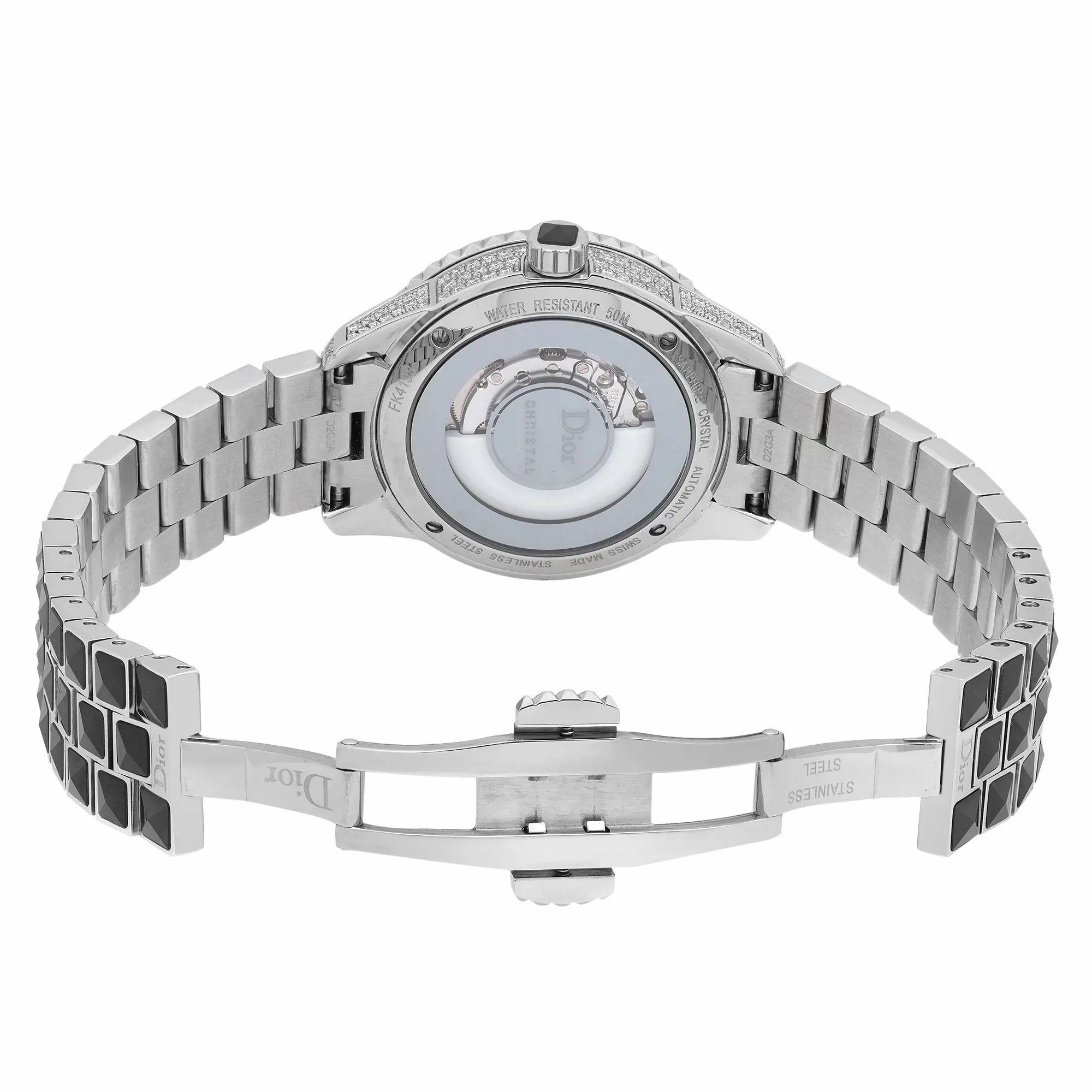Christal 33mm Steel Ceramic Diamond Black Dial Automatic Watch CD113513M001 — view 6