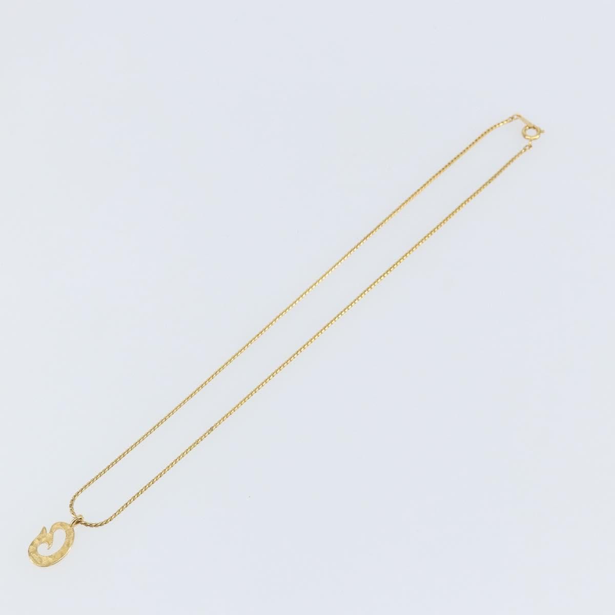 Gold Tone G Pendant Necklace — view 8