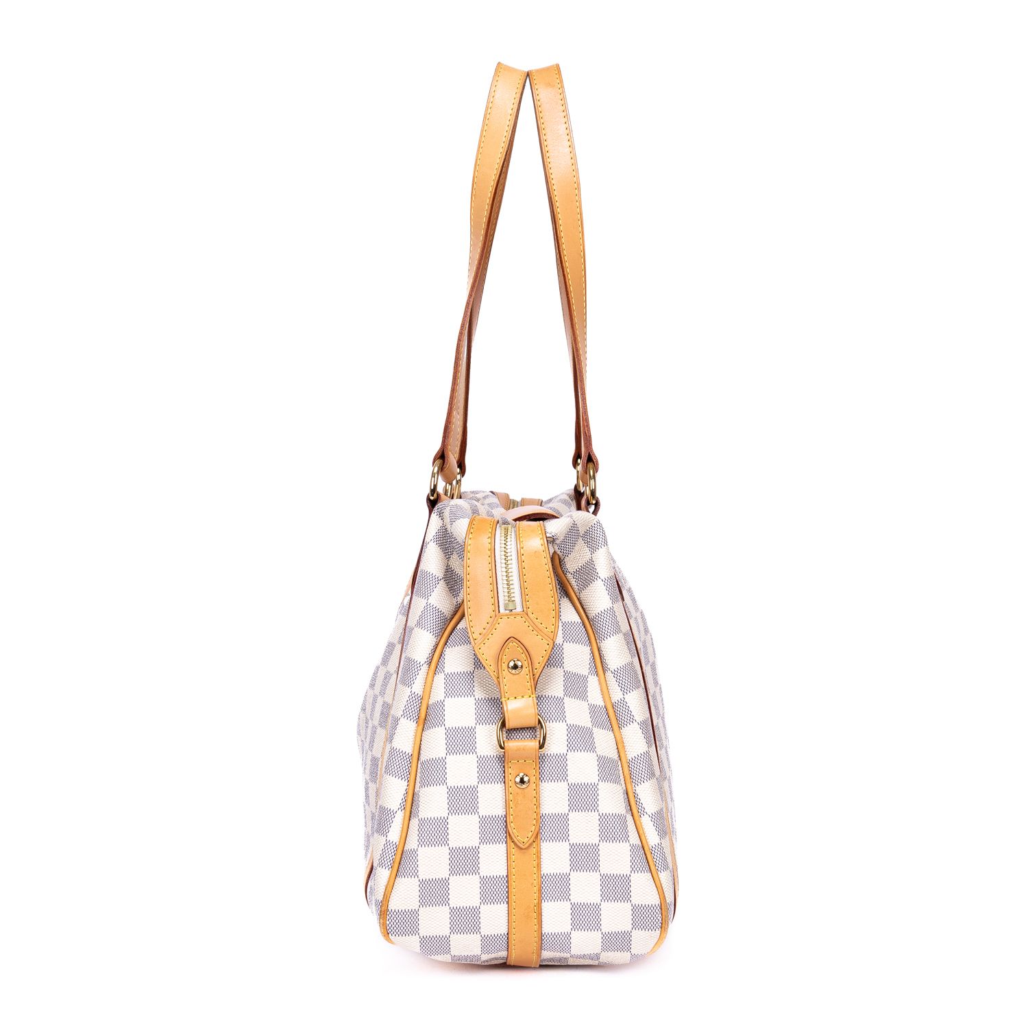 Stresa GM Ivory Damier Azur Golden Brass — view 3