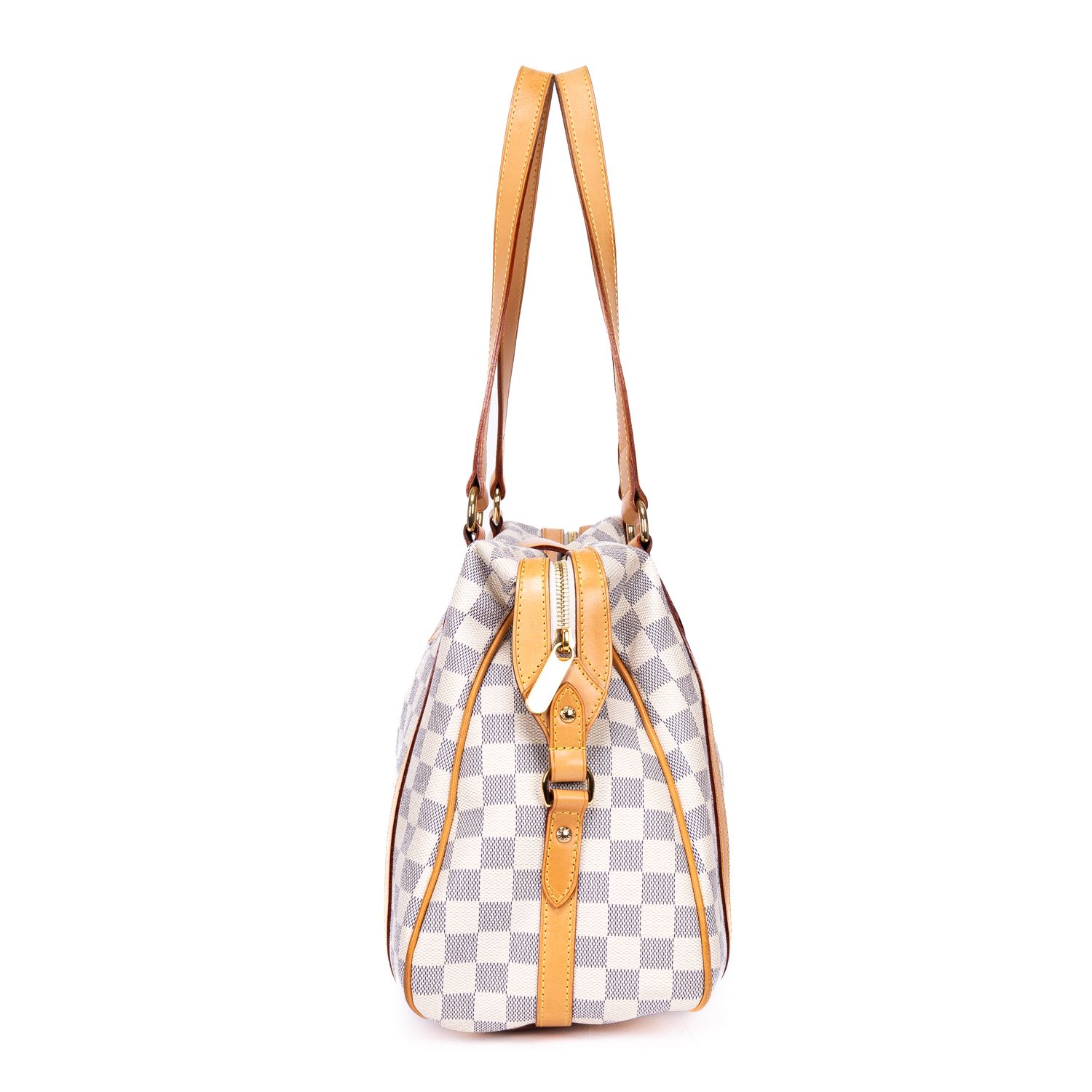Stresa GM Ivory Damier Azur Golden Brass — view 4