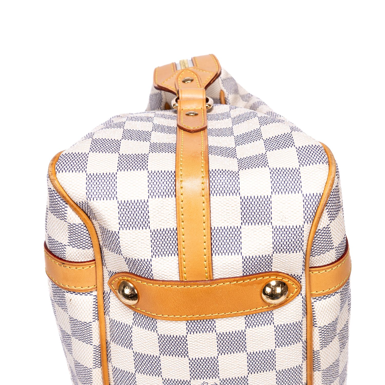 Stresa GM Ivory Damier Azur Golden Brass — view 6