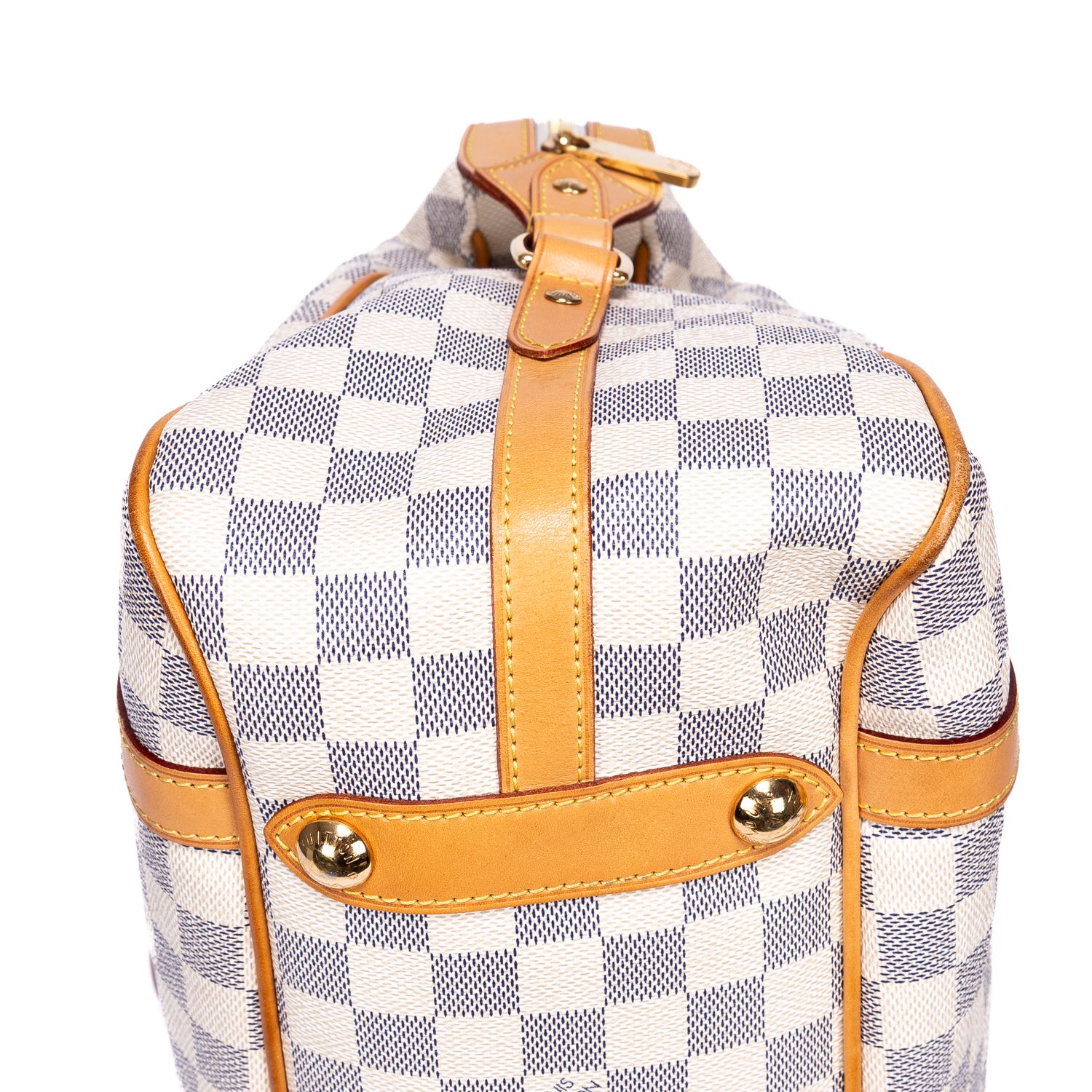 Stresa GM Ivory Damier Azur Golden Brass — view 7