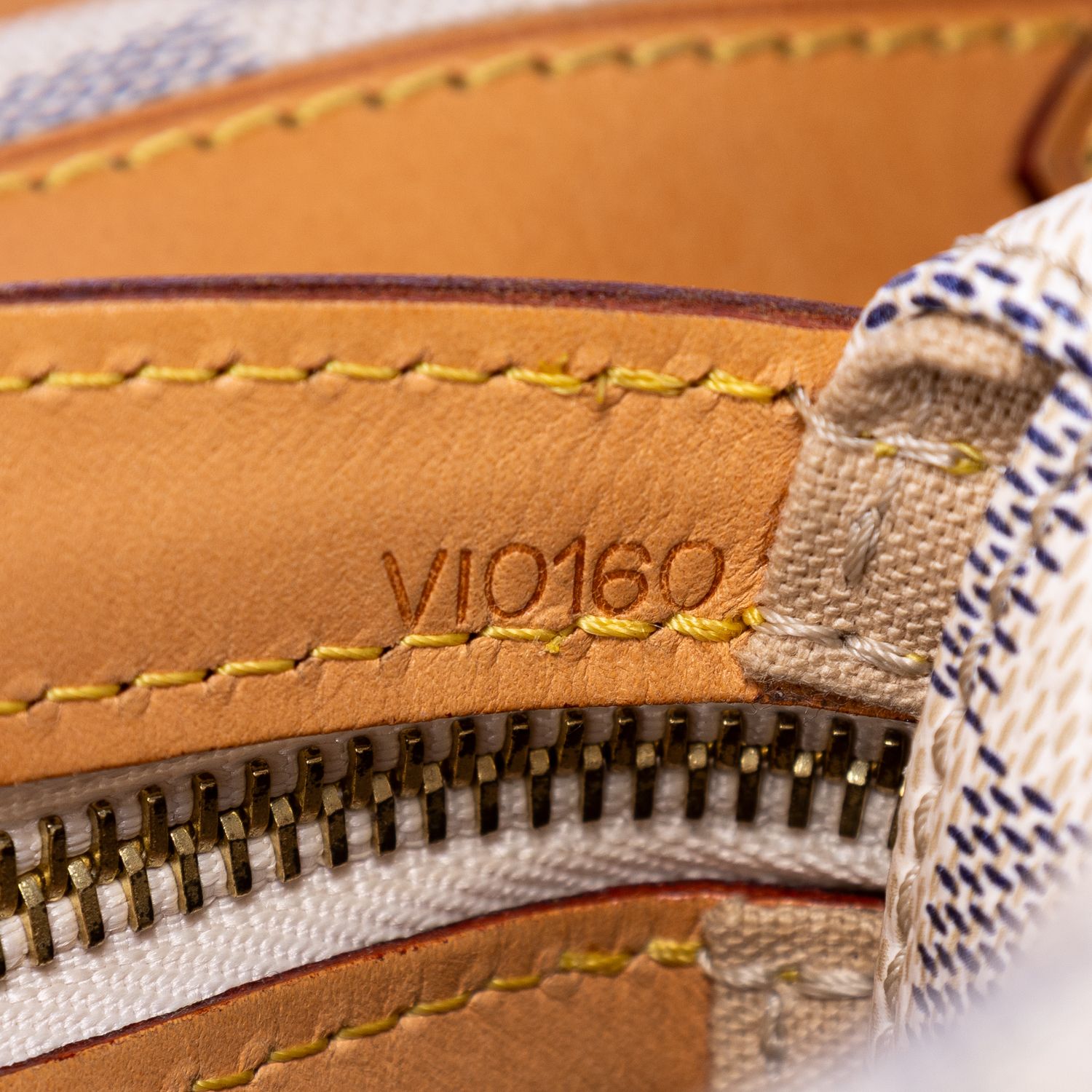 Stresa GM Ivory Damier Azur Golden Brass — view 10