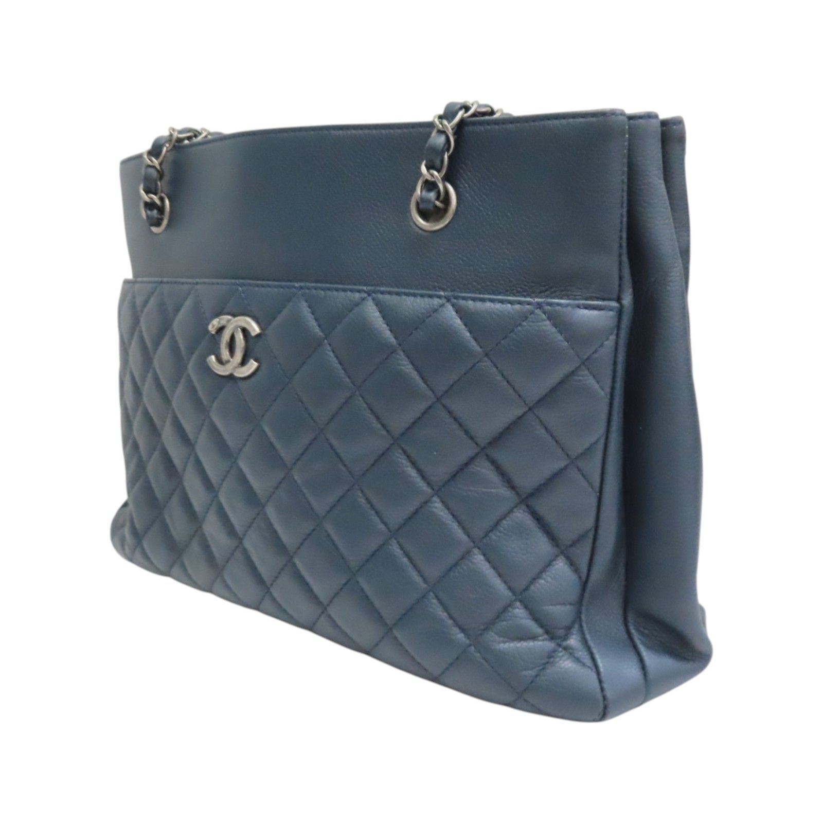 Caviar Quilted and Smooth Leather Shopping Tote — view 3