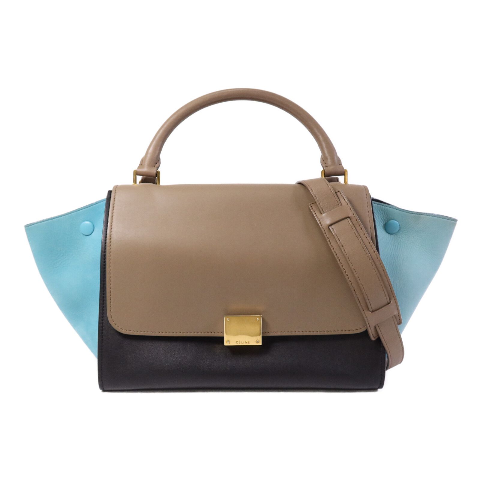 Multi-Color Trapeze Bag w/Strap