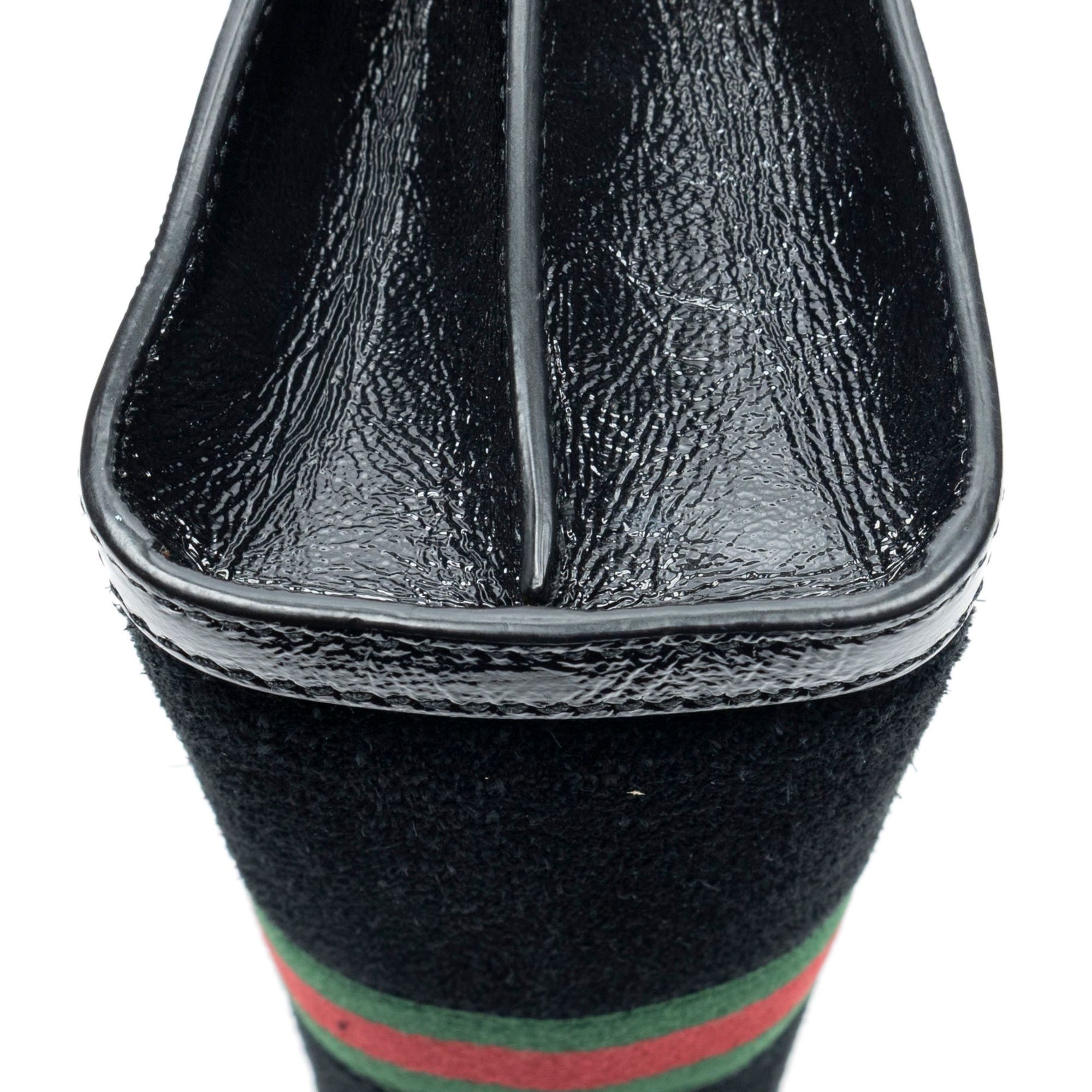 Small Web GG Ophidia Black Suede Leather Gold — view 7