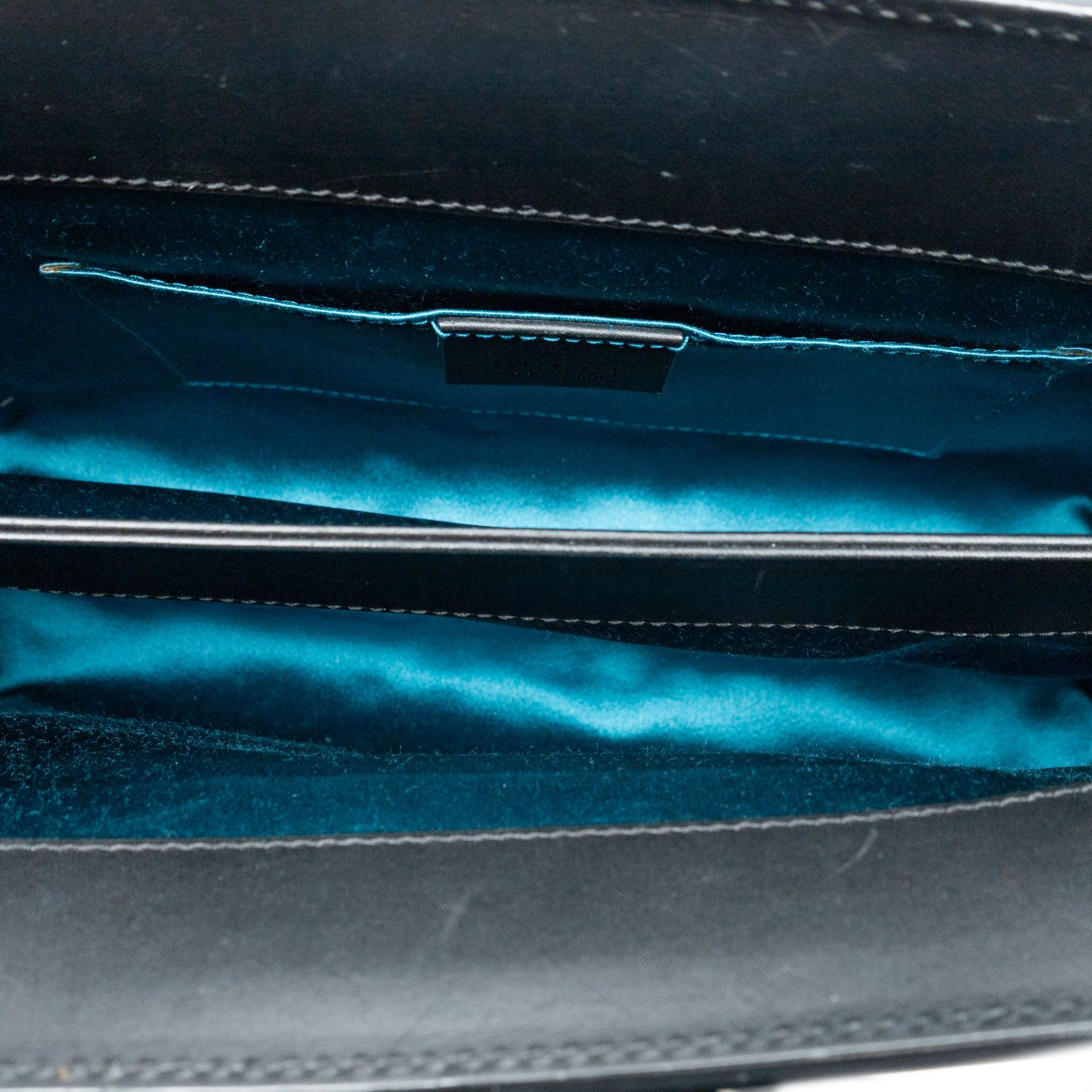 Small Web GG Ophidia Black Suede Leather Gold — view 9