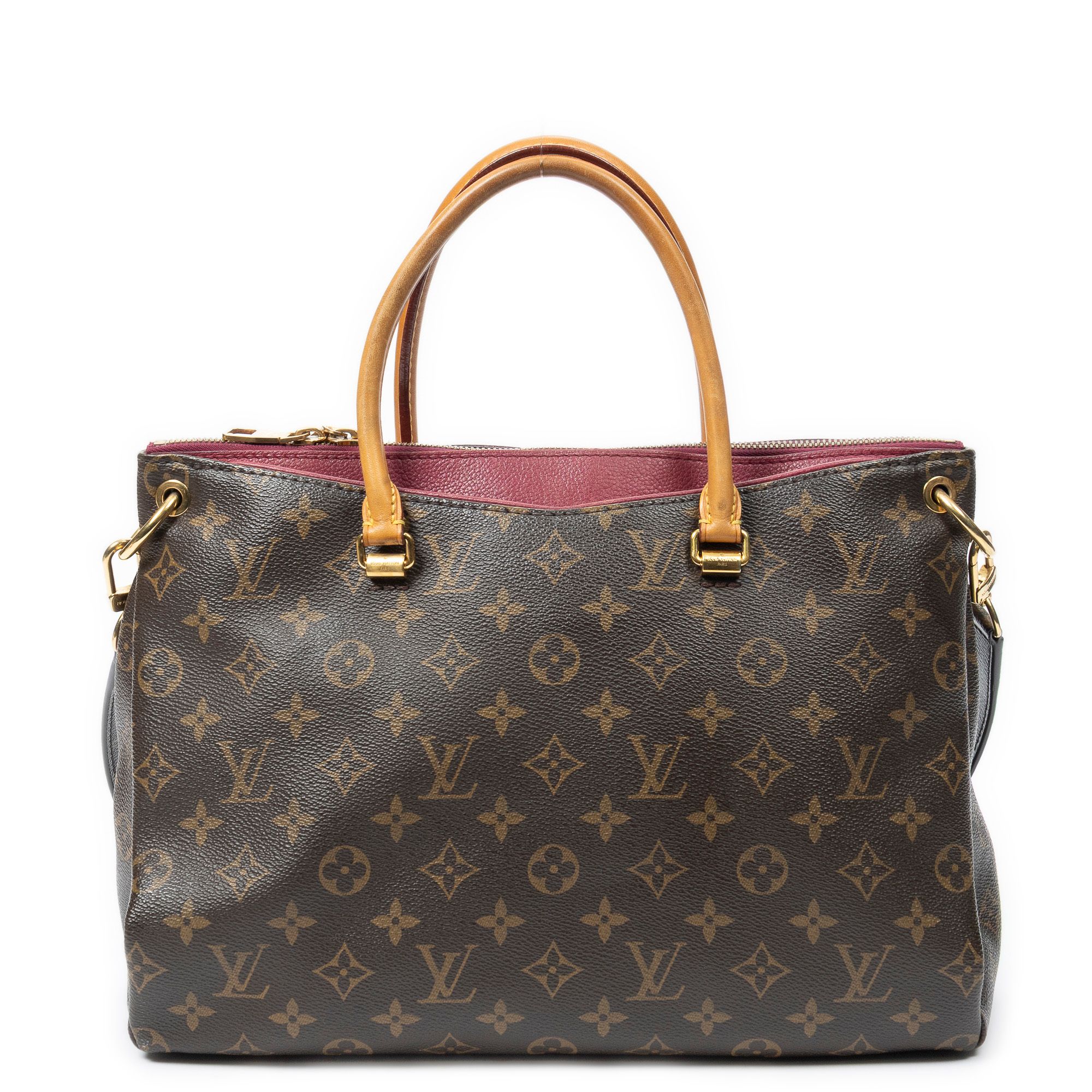 Pallas MM Brown/Purple Monogram Canvas Golden Brass — view 5