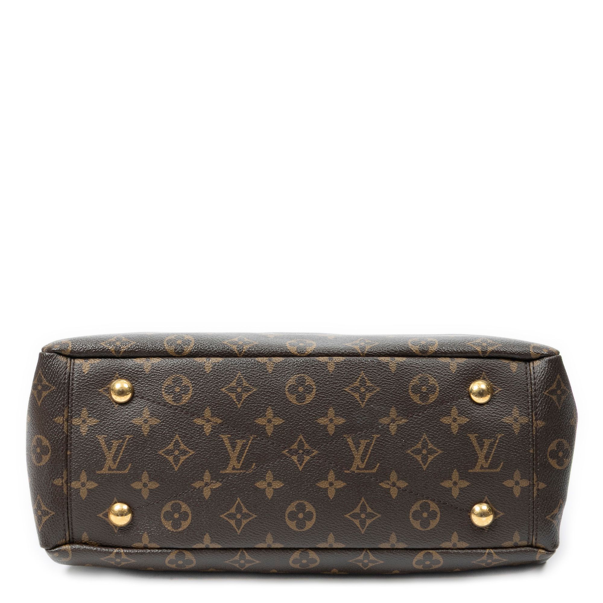 Pallas MM Brown/Purple Monogram Canvas Golden Brass — view 6