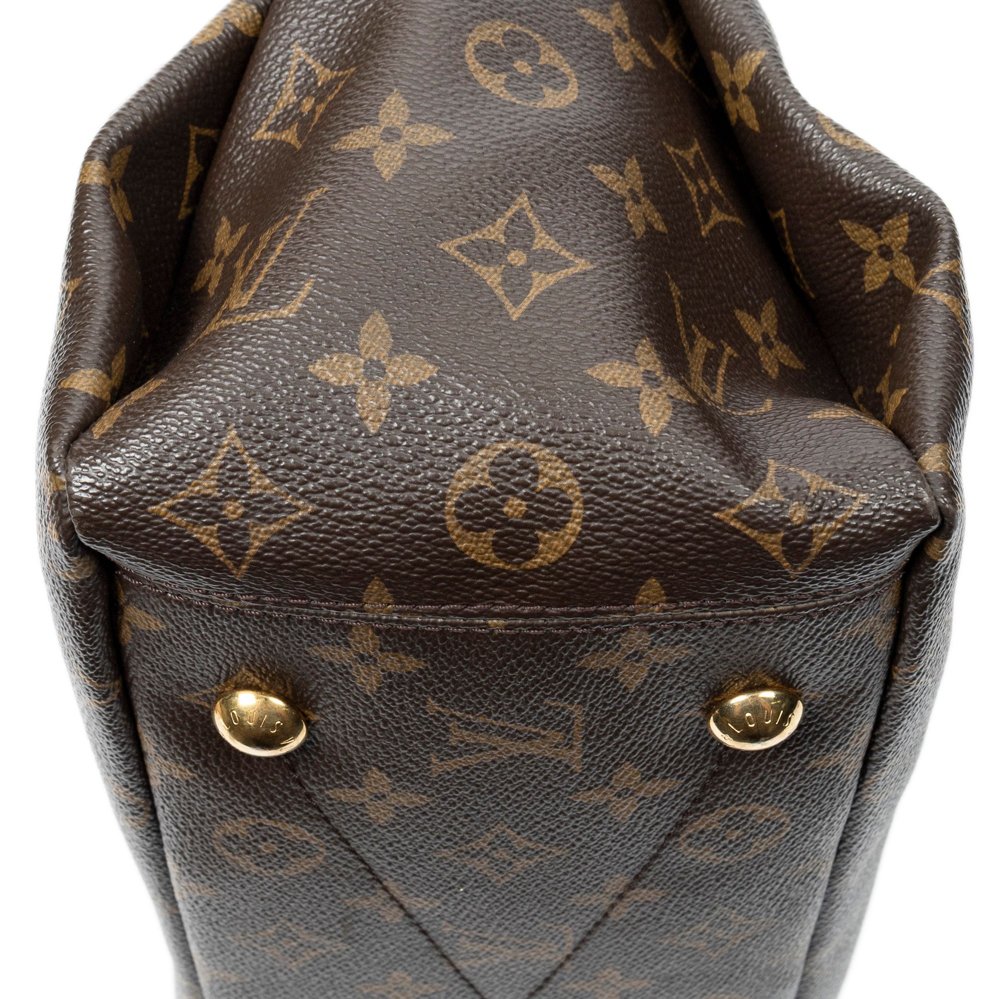 Pallas MM Brown/Purple Monogram Canvas Golden Brass — view 7