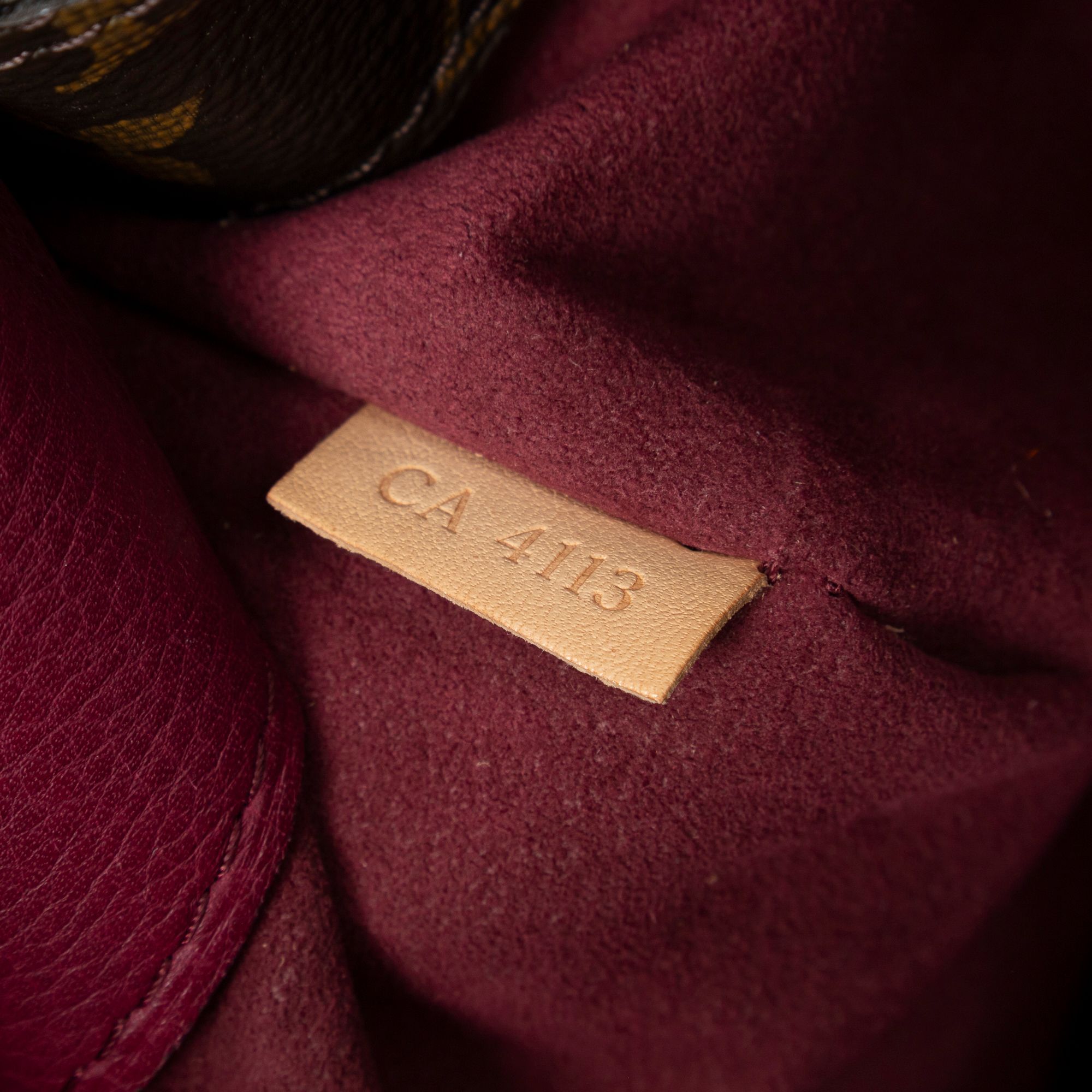 Pallas MM Brown/Purple Monogram Canvas Golden Brass — view 10