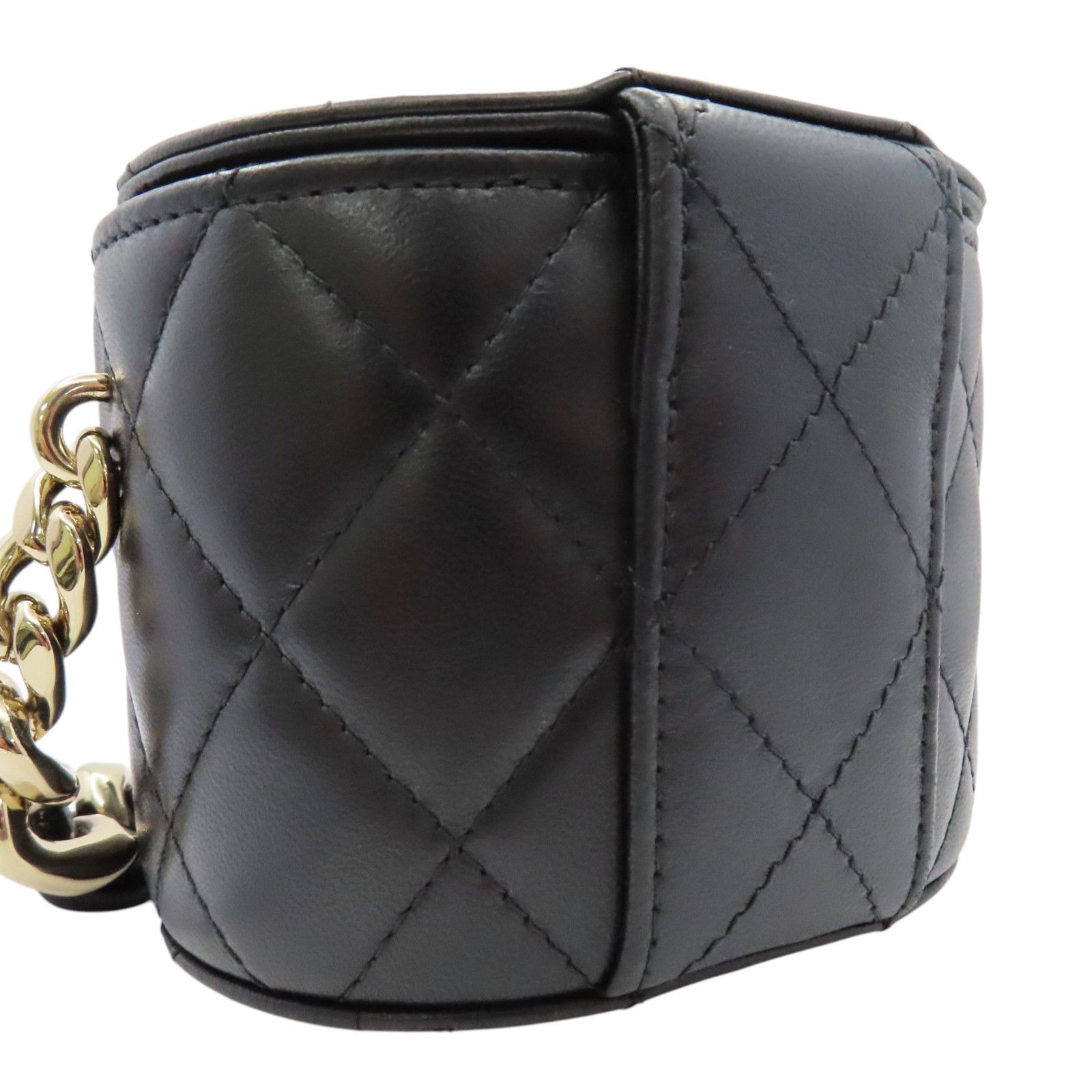 Lambskin Elegant Chain Tubular Vanity Case Shoulder Bag — view 2