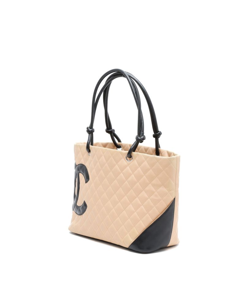 Quilted Cambon Tote Bag — view 2