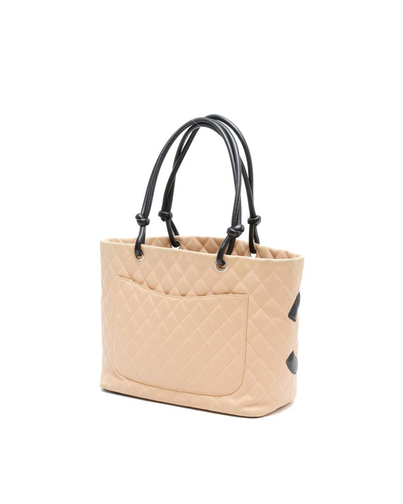 Quilted Cambon Tote Bag — view 3