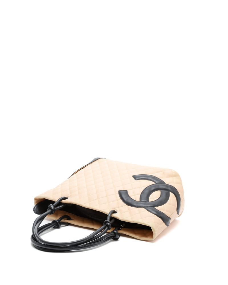 Quilted Cambon Tote Bag — view 4