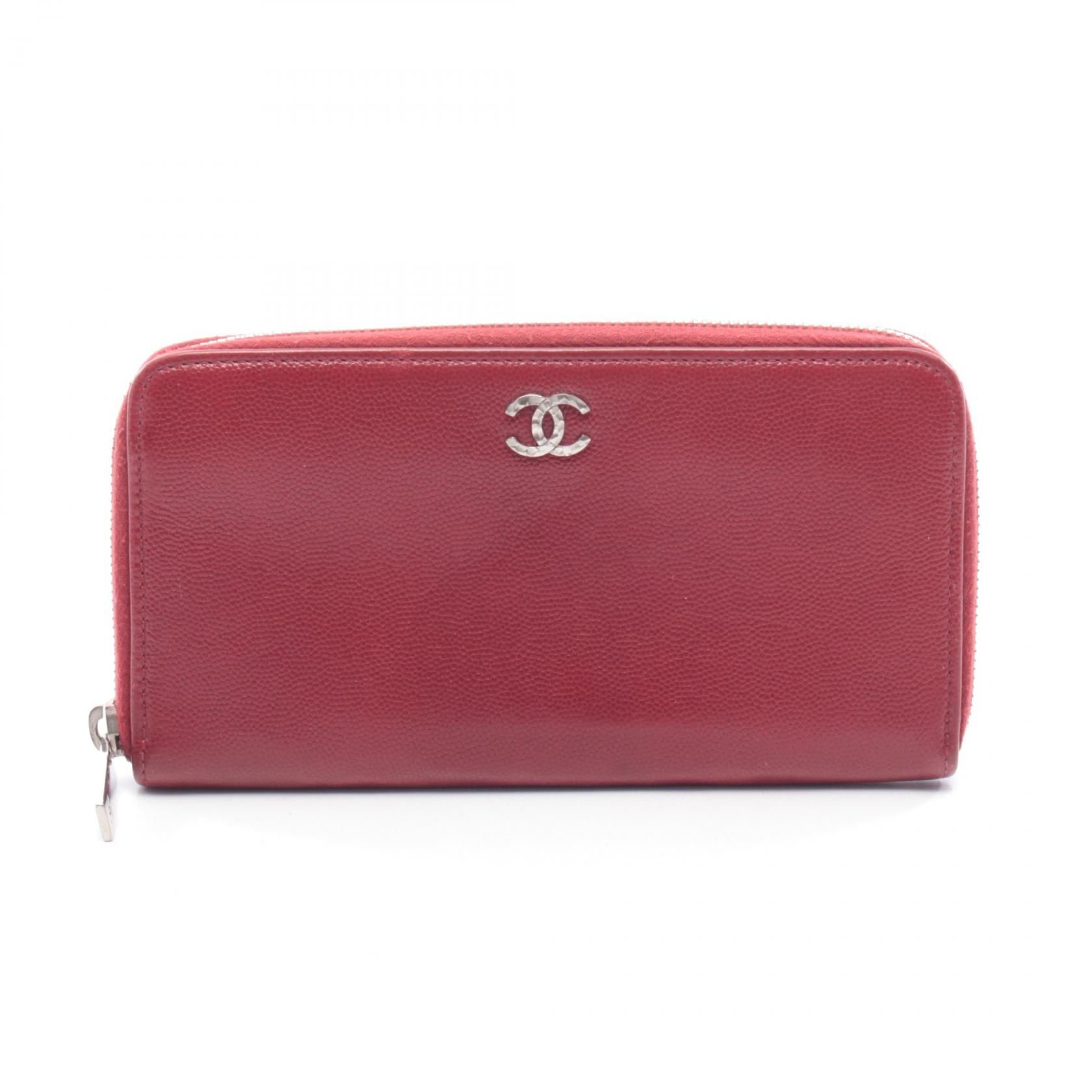 Red Around Long Wallet Calfskin (cowhide)